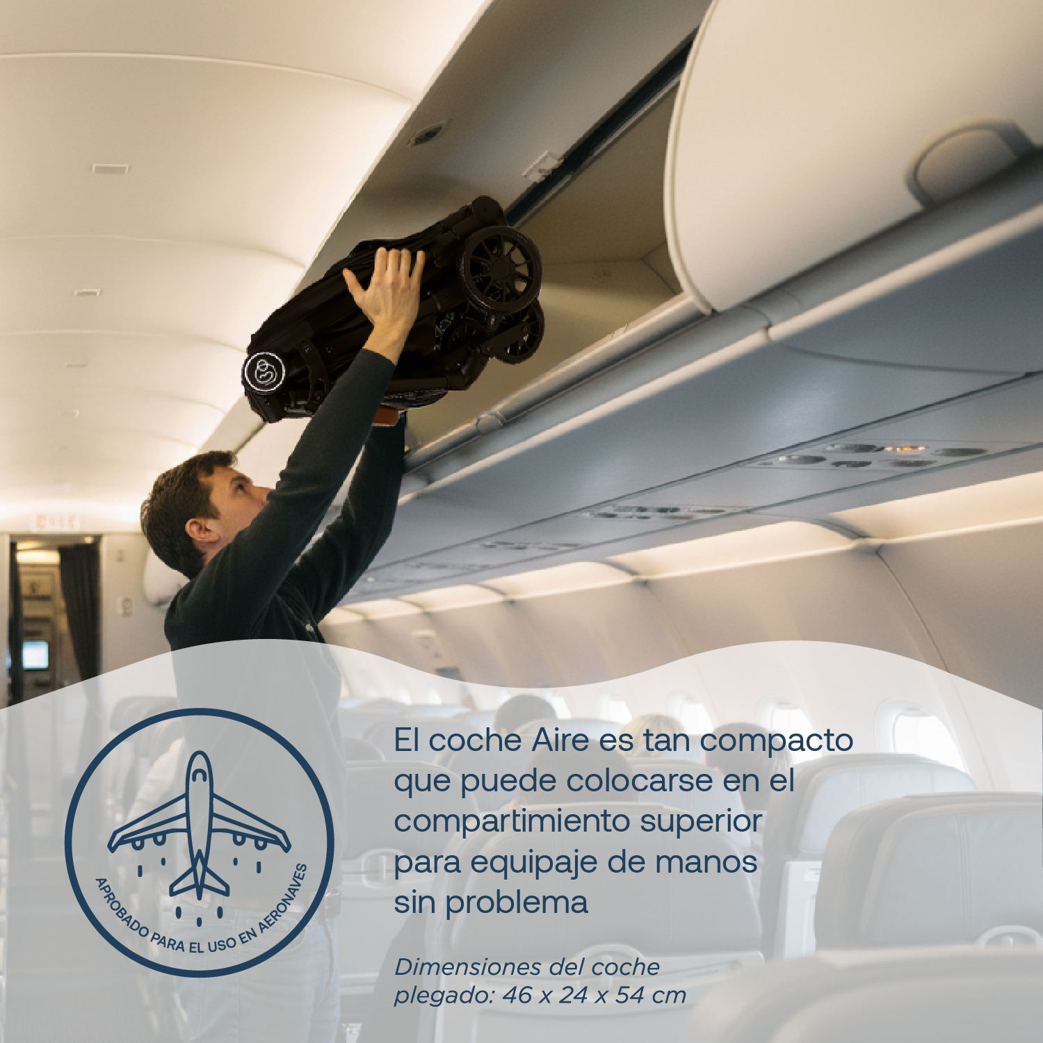 Coche de Paseo Aire Cabina Ultra compacto Negro-6