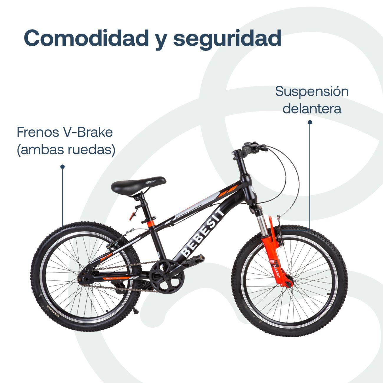 Bicicleta Infantil Kyson Aro 20 Roja Bebesit-5