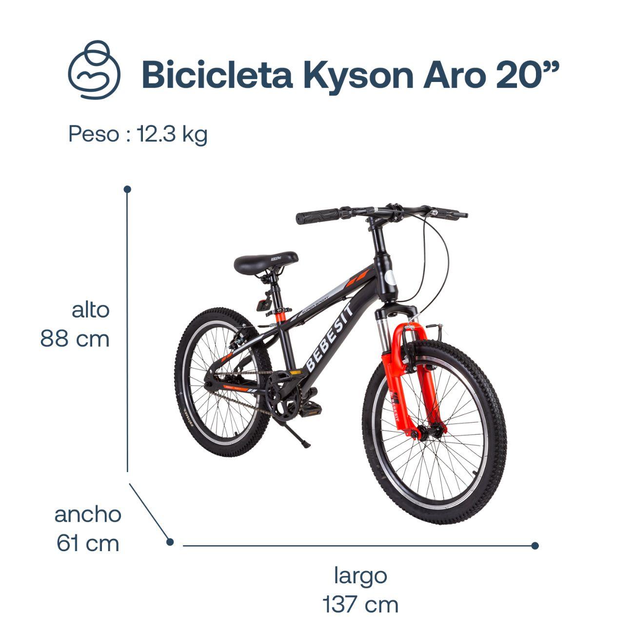 Bicicleta Infantil Kyson Aro 20 Roja Bebesit-7