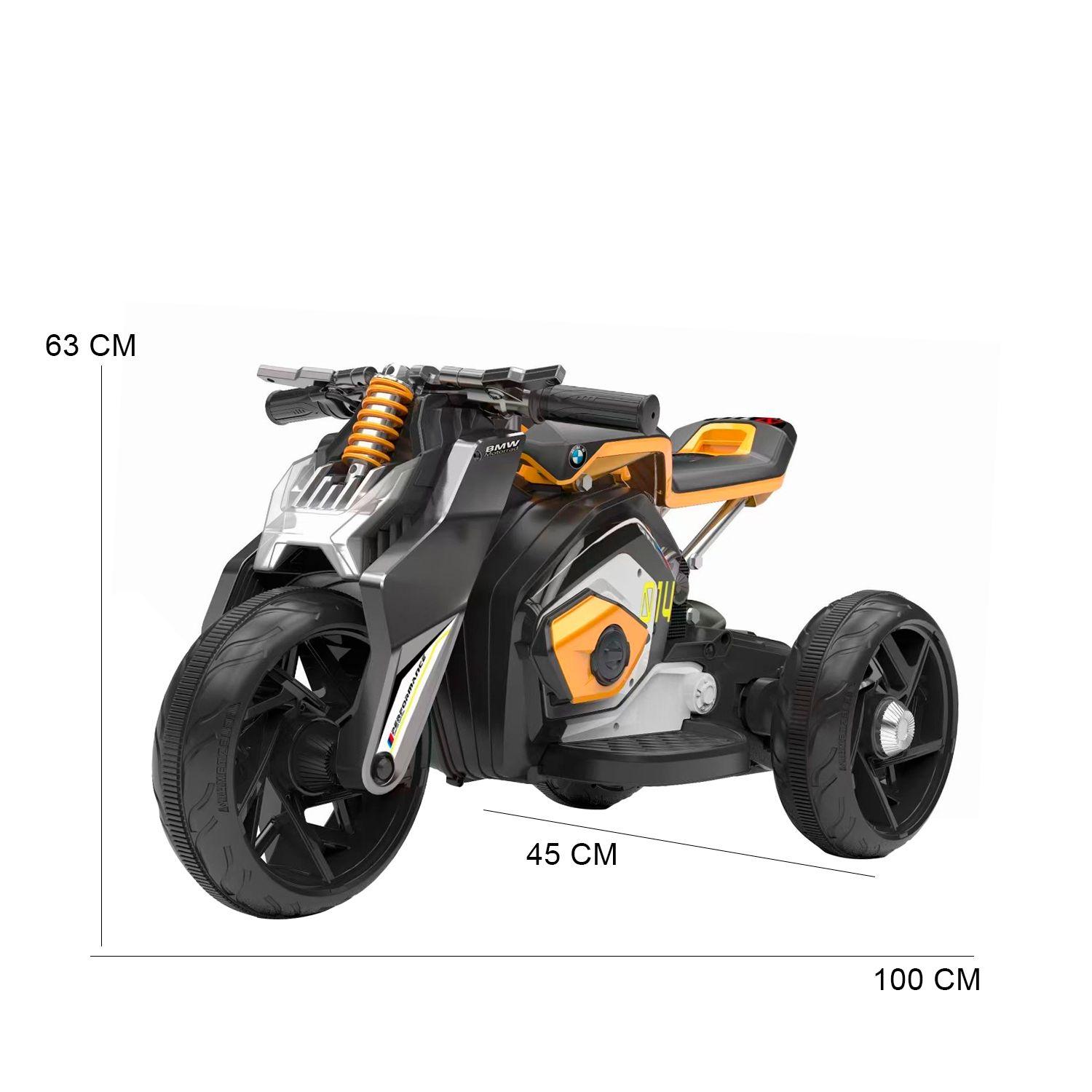 Moto a Batería Eléctrica Super Pro 2.0 Amarillo Bebesit-4