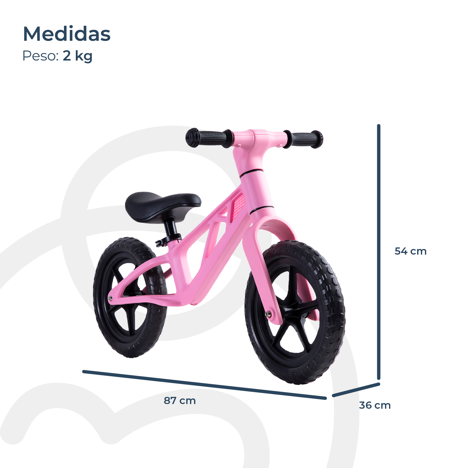 Bicicleta de Equilibrio Aprendizaje Go Rosa Bebesit-6