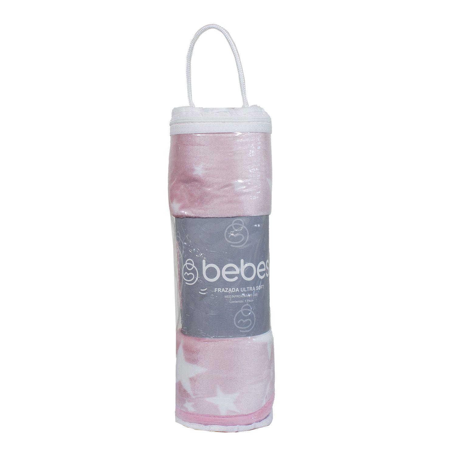 Frazada Ultra Soft Estrella 80x110cm Rosado Bebesit-2