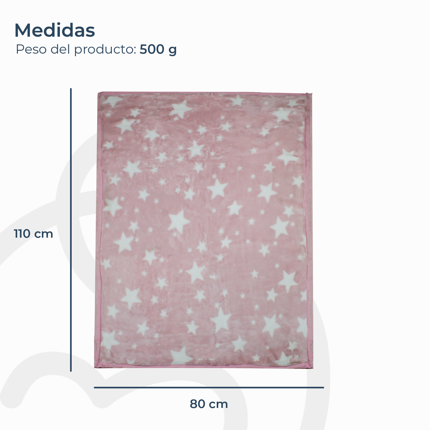 Frazada Ultra Soft Estrella 80x110cm Rosado Bebesit-3