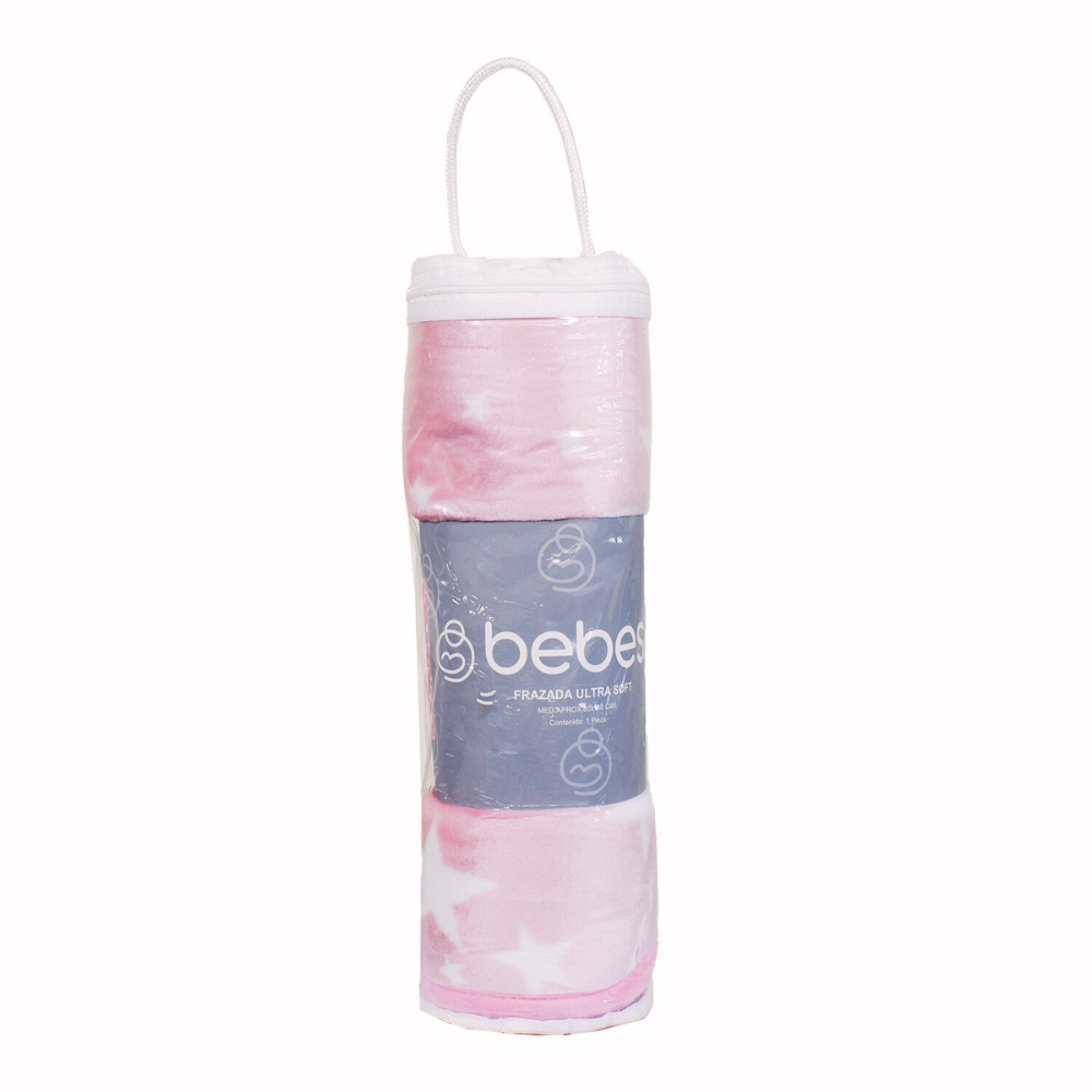 Frazada Ultra Soft Estrella 80x110cm Rosado Bebesit-2
