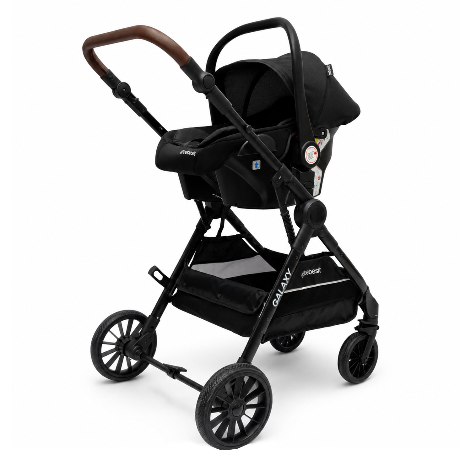 Coche Cuna Travel System Galaxy Isofix Negro-5
