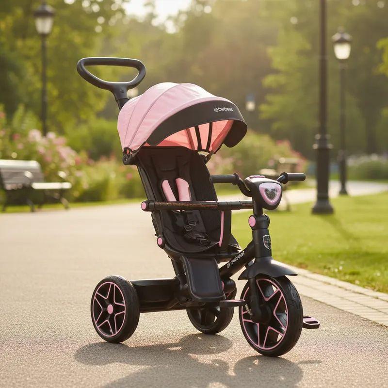 Triciclo Infantil Explorer Rosado Bebesit-1