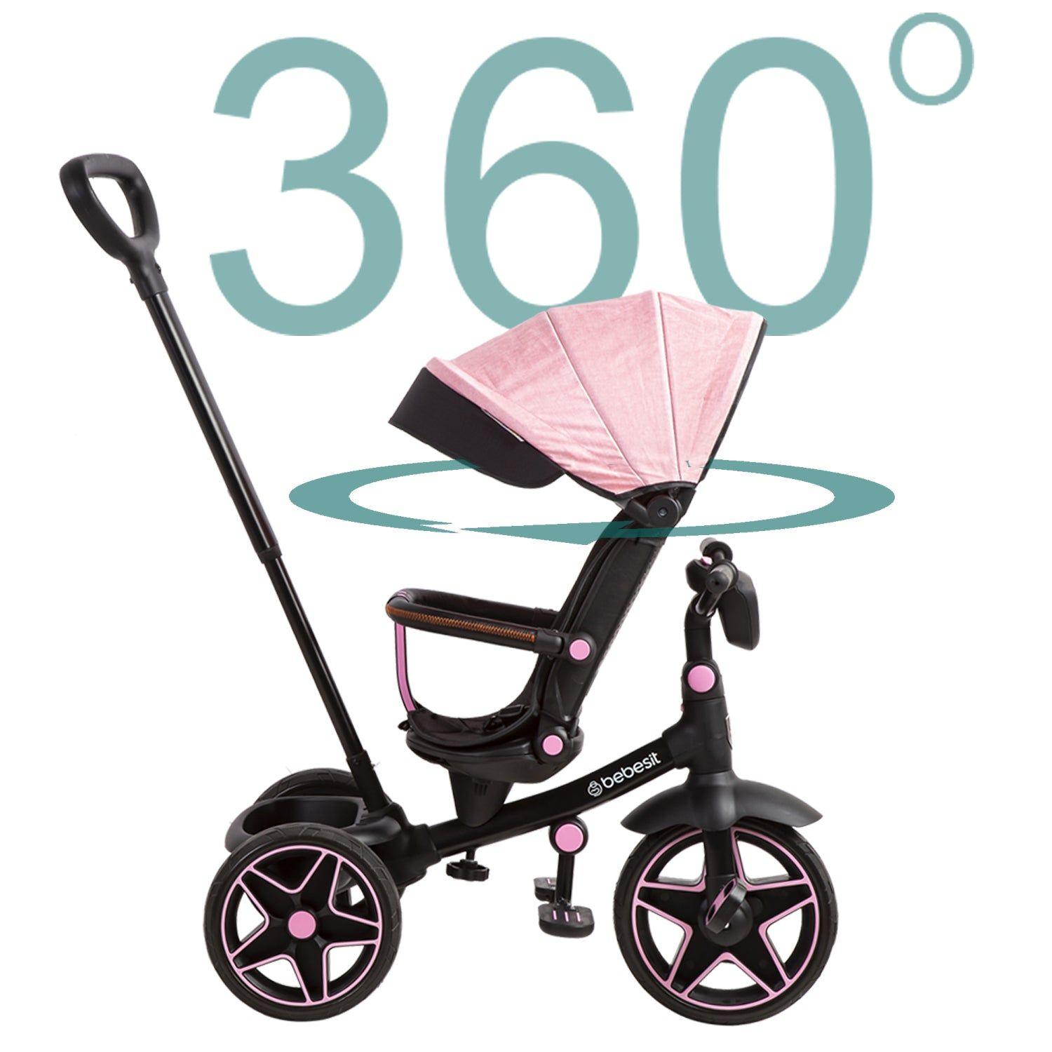 Triciclo Infantil Explorer Rosado Bebesit-7