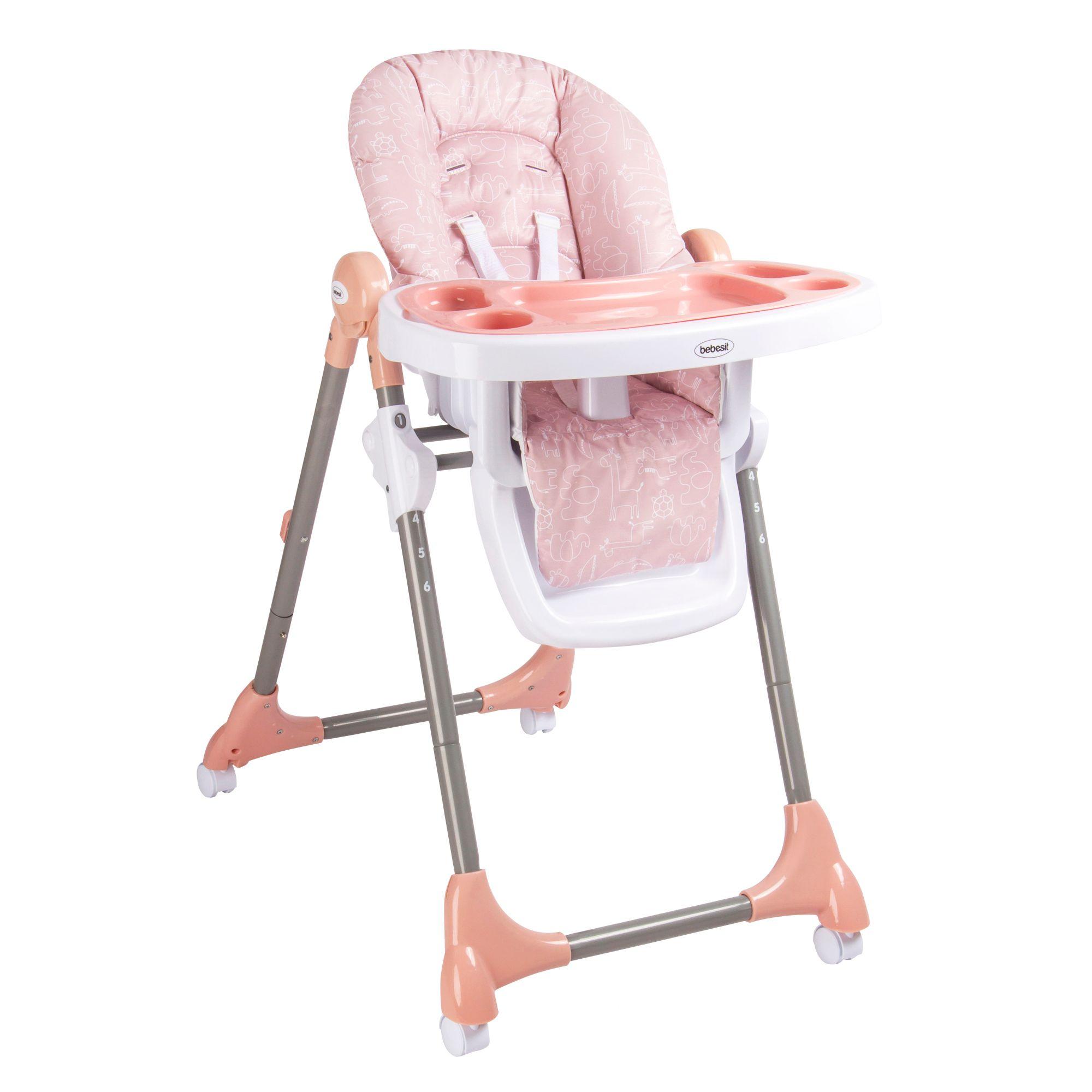 Silla de Comer Bebe Snack SX Rosa Bebesit-0