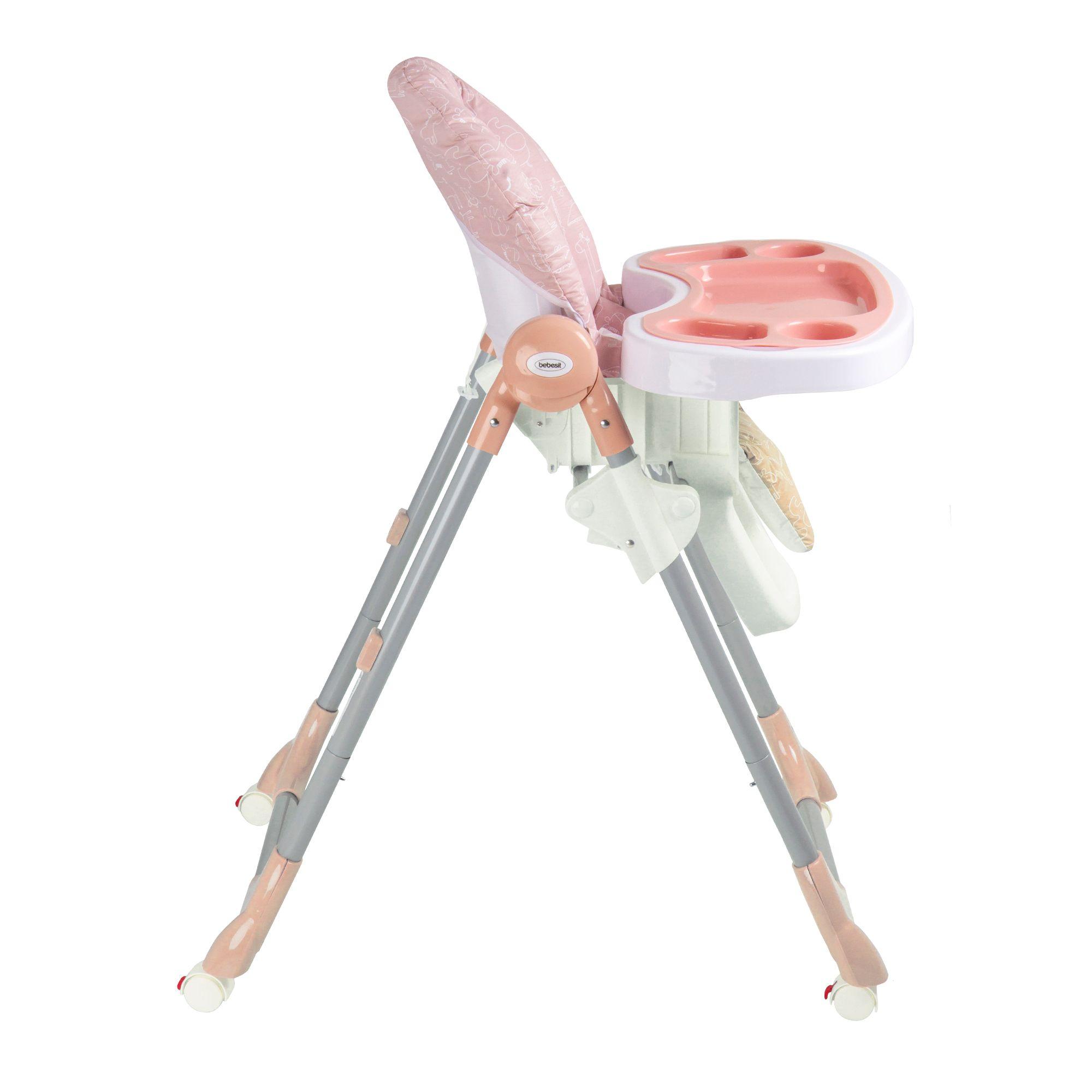 Silla de Comer Bebe Snack SX Rosa Bebesit-4