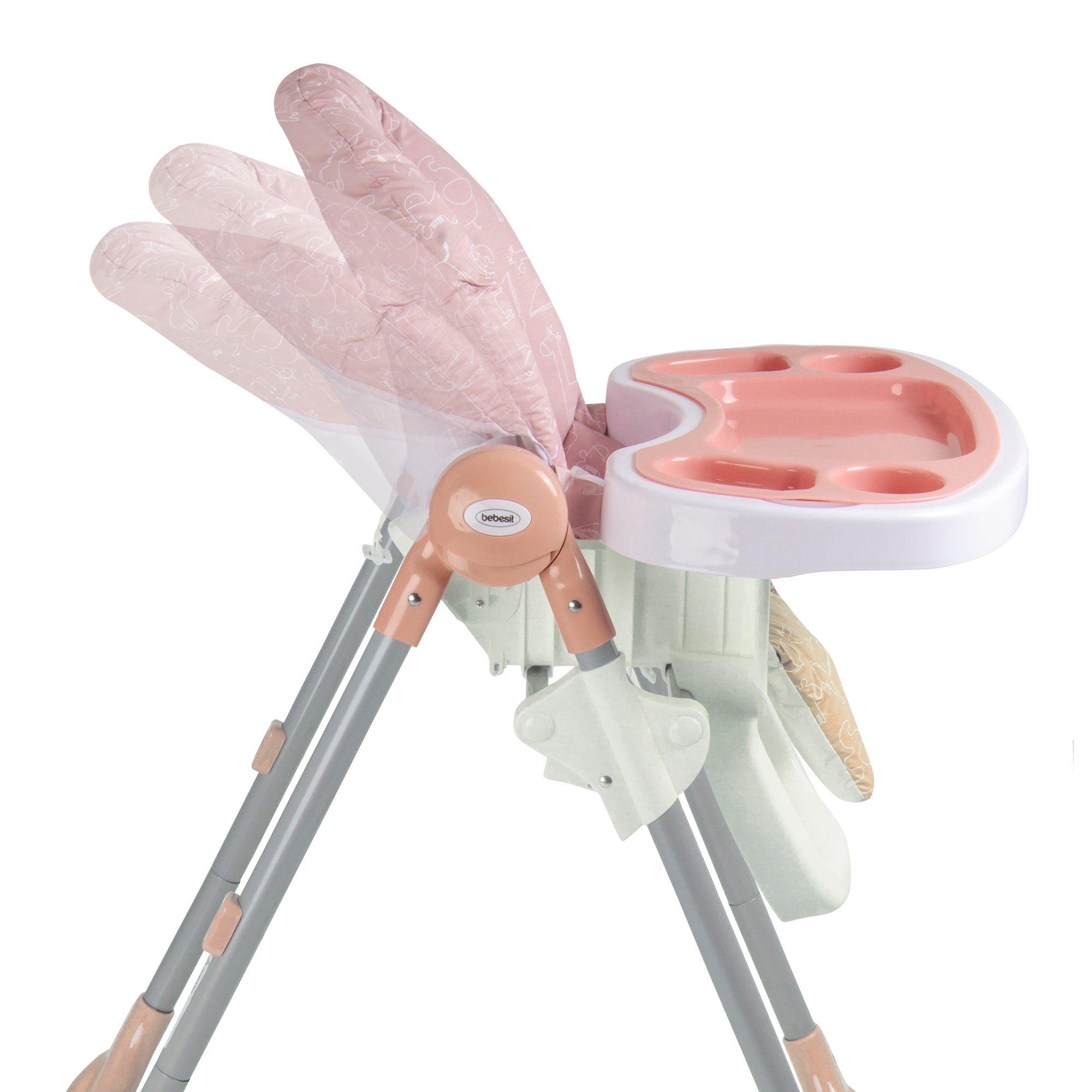 Silla de Comer Bebe Snack SX Rosa Bebesit-5