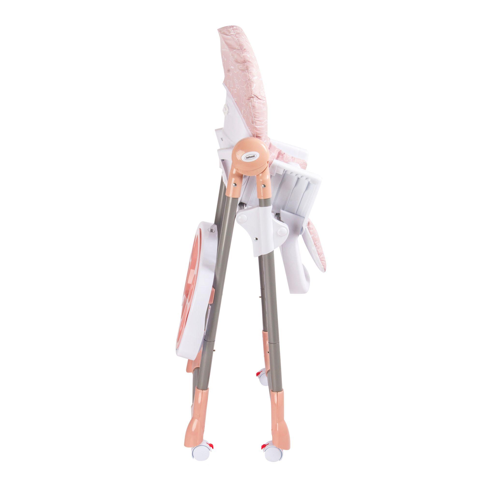 Silla de Comer Bebe Snack SX Rosa Bebesit-6