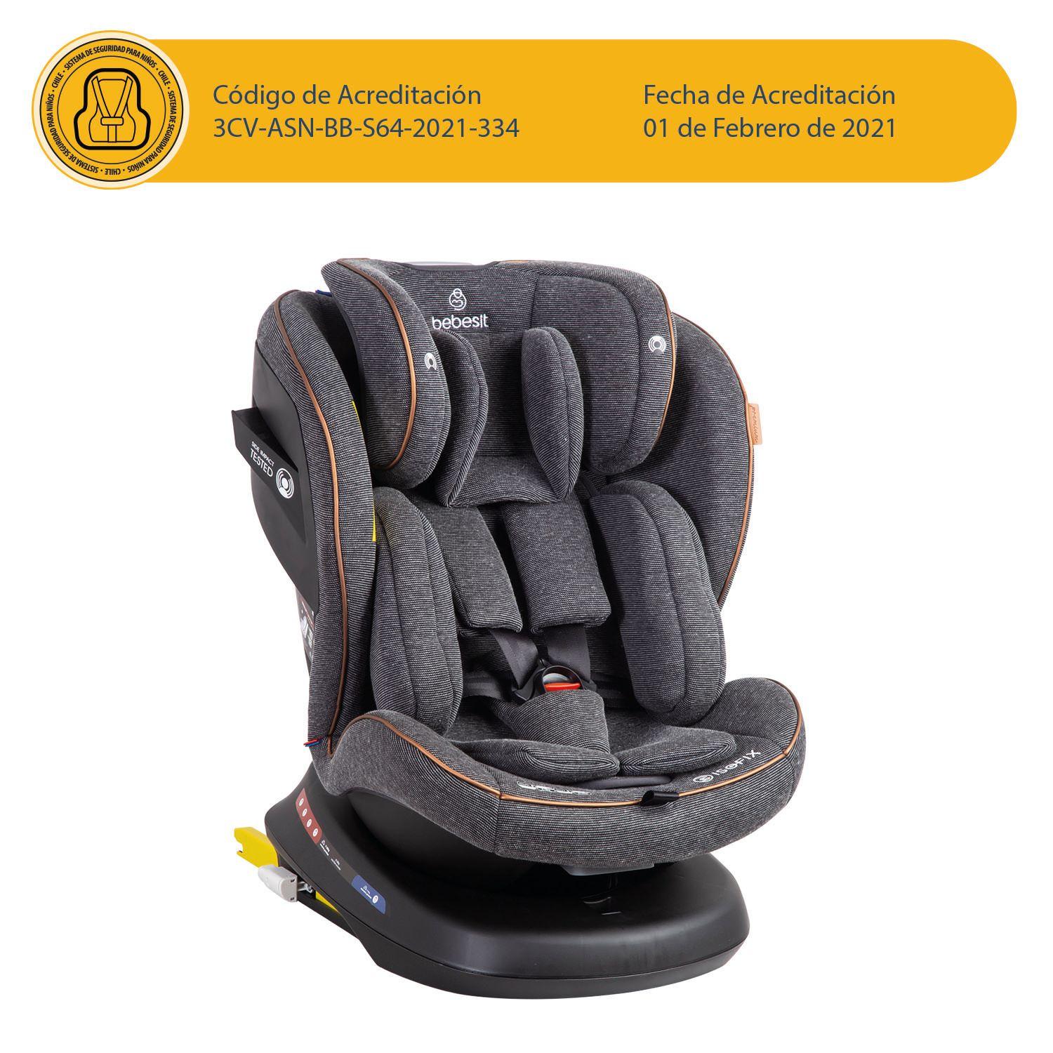 Silla de Auto Bebesit Convertible Supra 360 grados Premium Gris-9