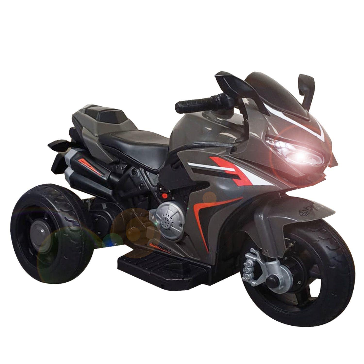 Trimoto BigTrail Niños Infantil 6V a Batería Gris-2