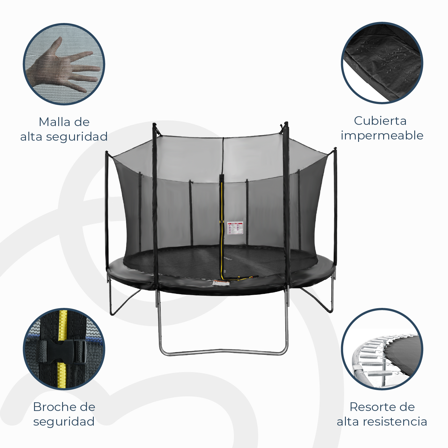 Cama Elástica Trampolín 4,27 mt + Escalera y Malla Seguridad-4