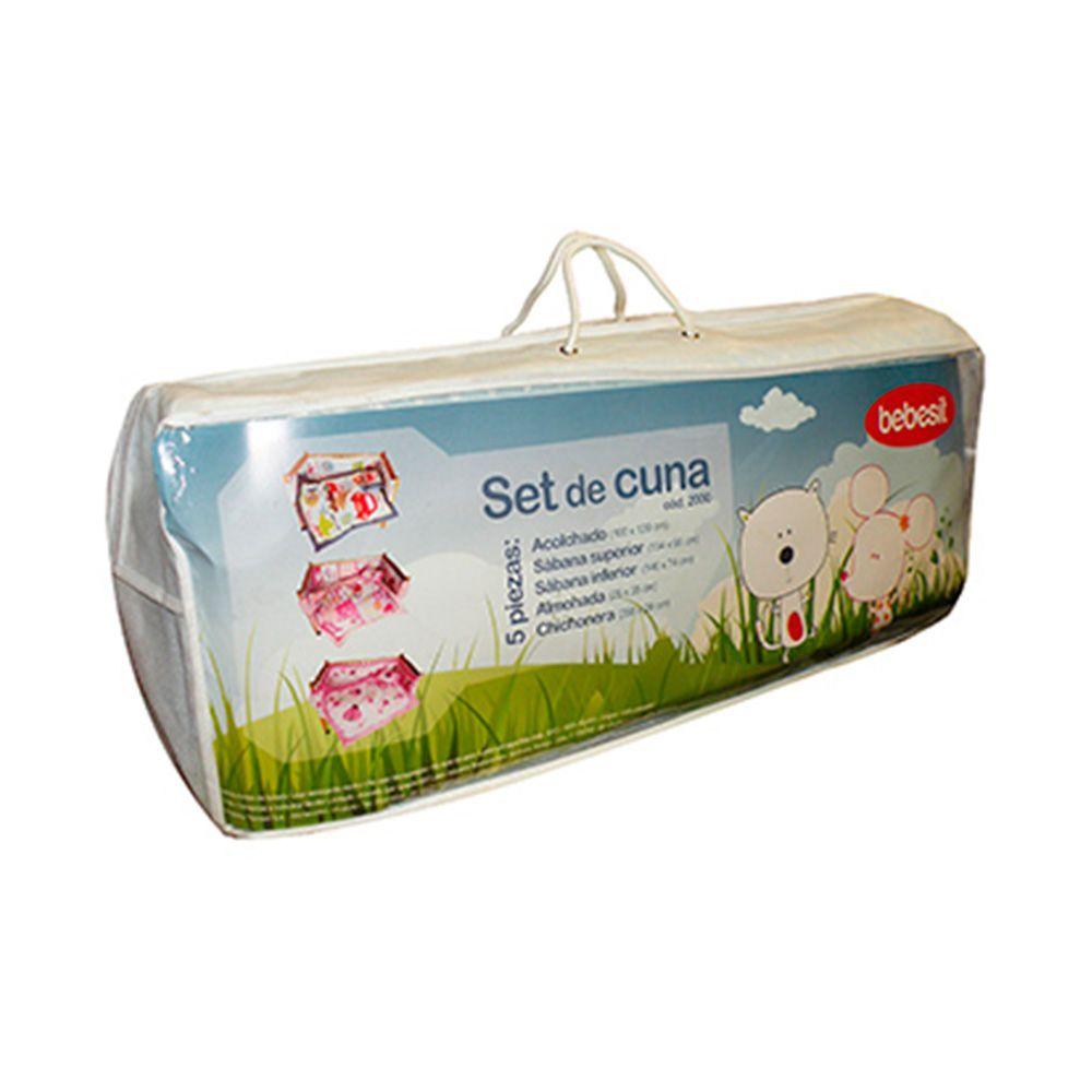 Set de Cuna estampado Bebesit - Rosado-4