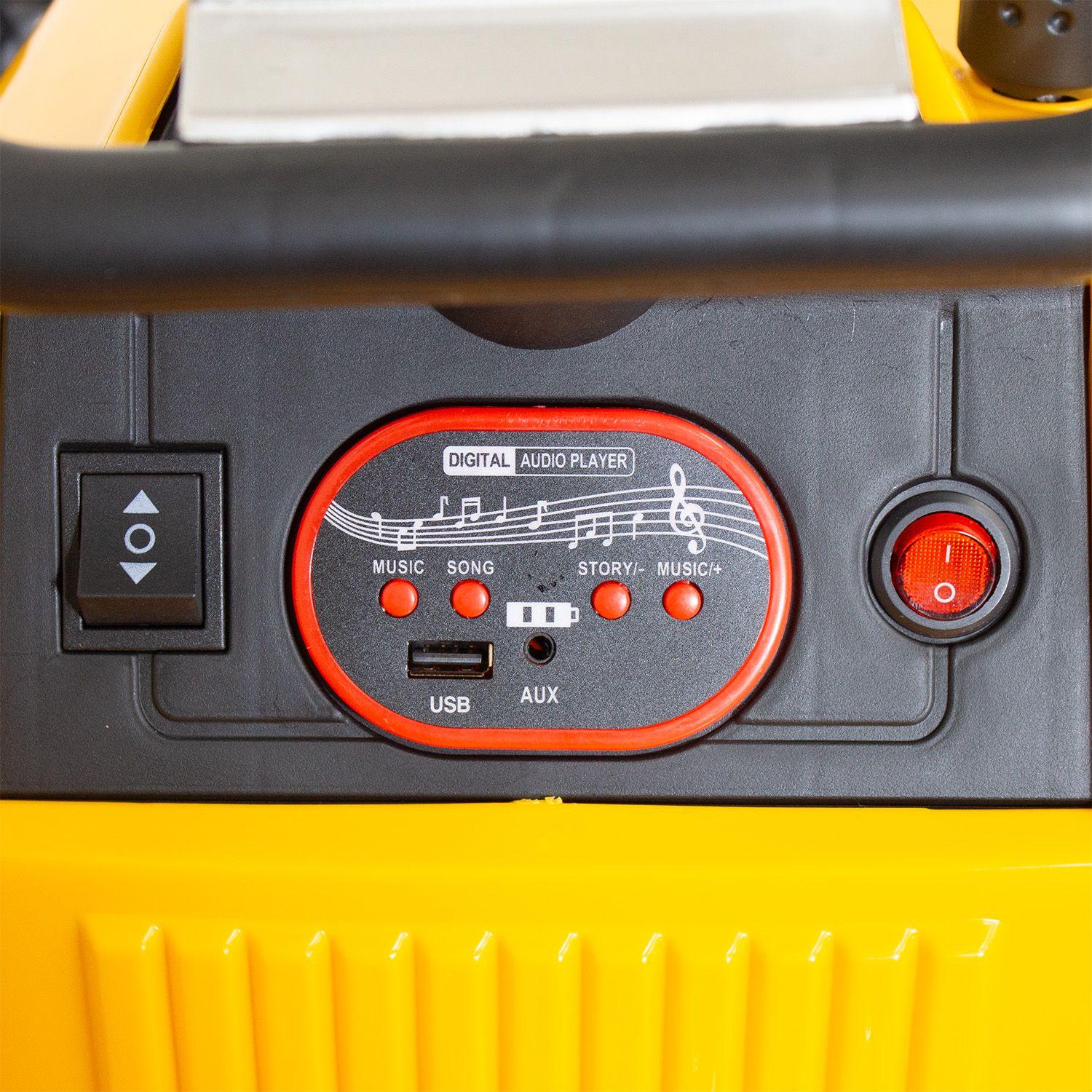 Camión Elétrico Excavadora Loader Infantil Amarillo-4