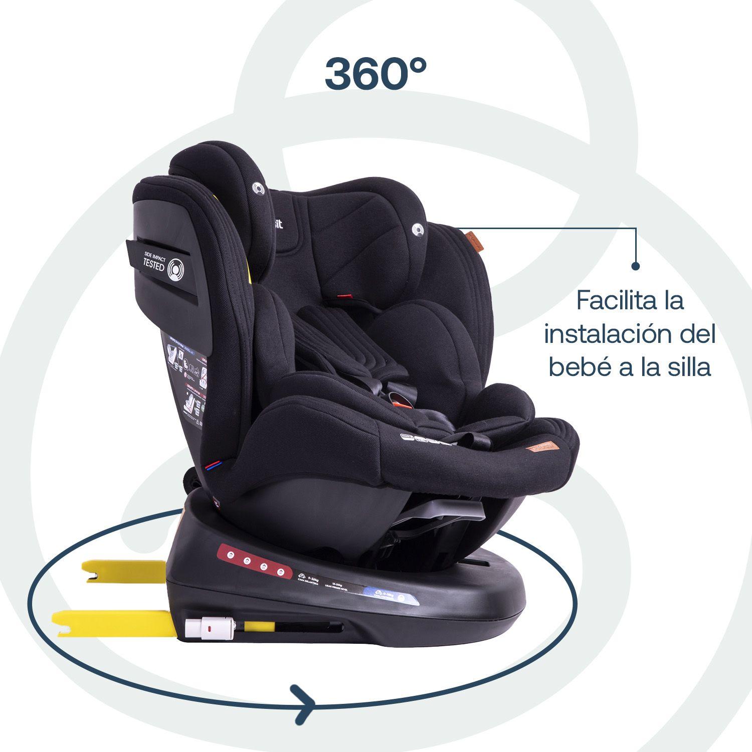 Silla de Auto Convertible Isofix Supra 360º Premium Negro-6