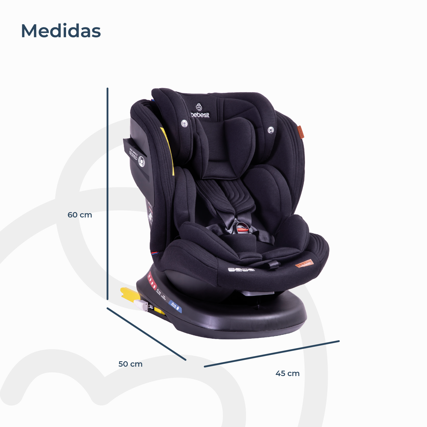 Silla de Auto Convertible Isofix Supra 360º Premium Negro-7