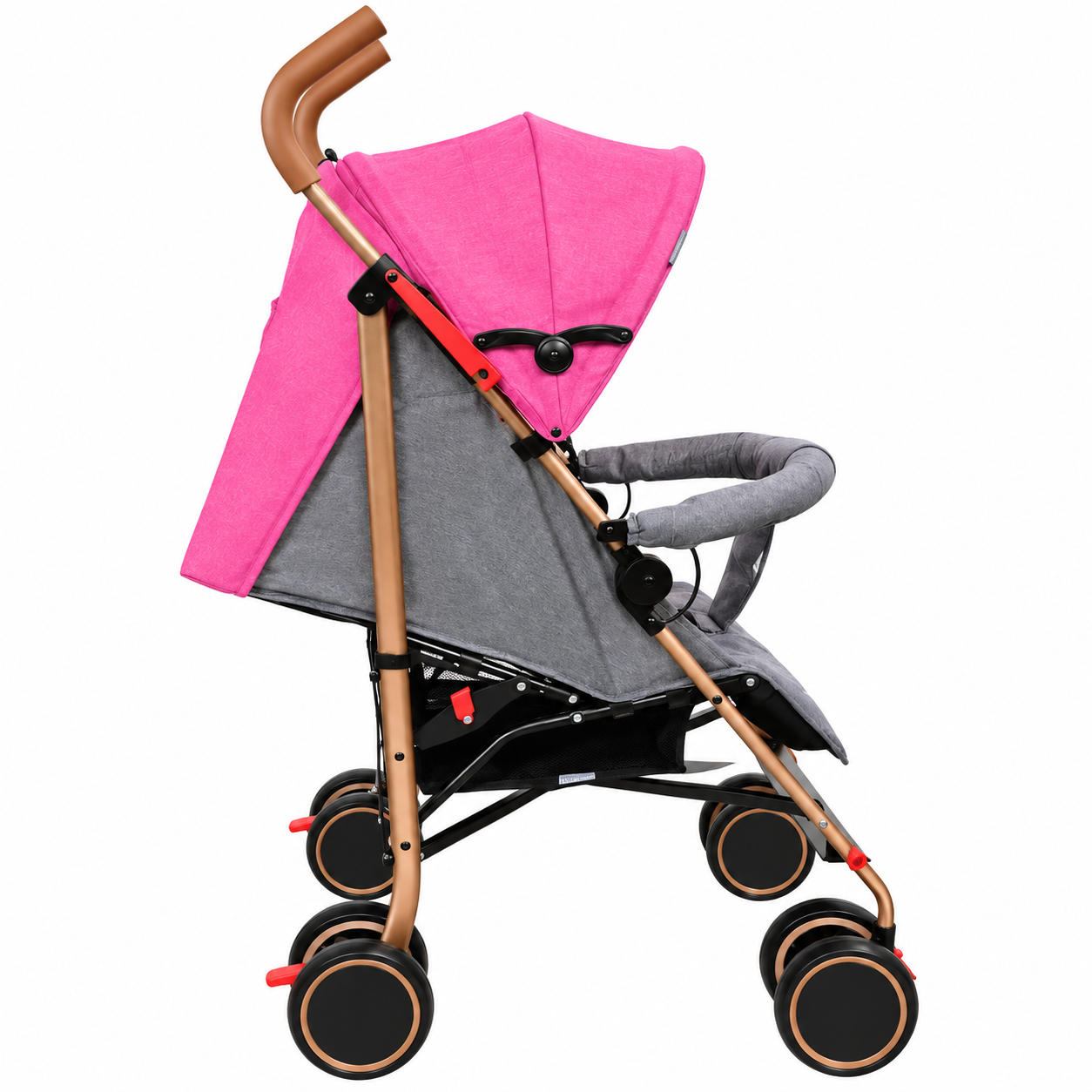 Coche Paragua Clap Melange Rosa Gold-1