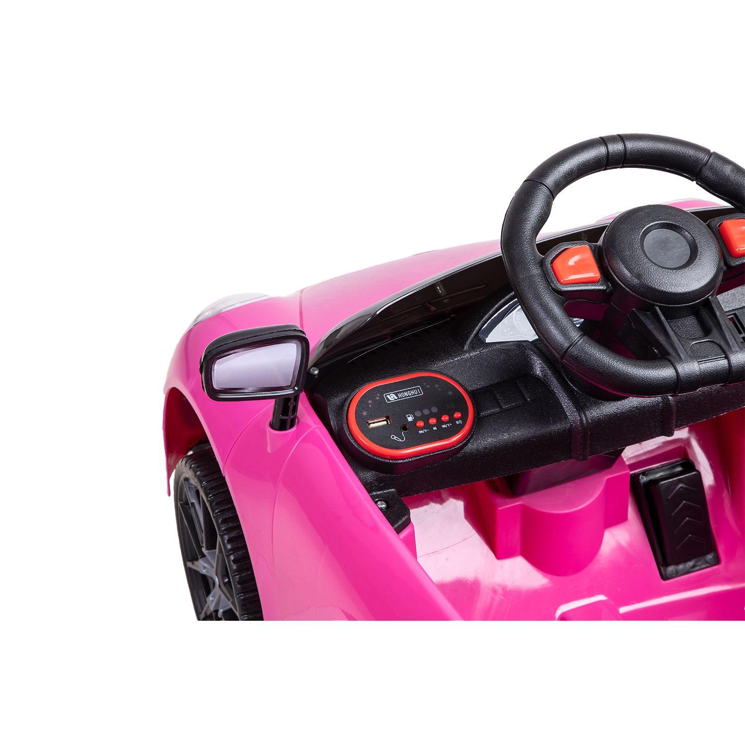 Auto Deportivo Eléctrico Race Rosa Bebesit-4