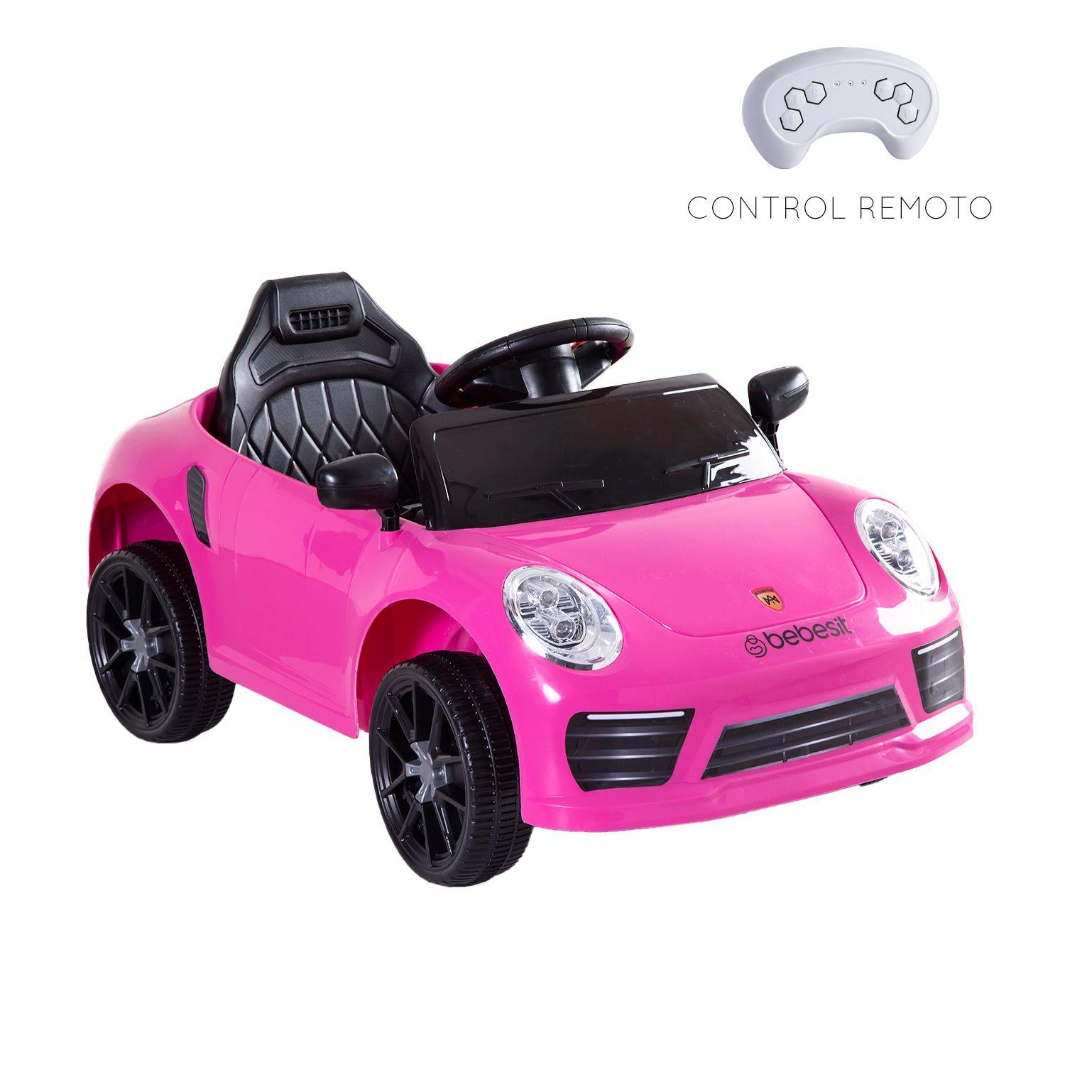 Auto Deportivo Eléctrico Race Rosa Bebesit-5