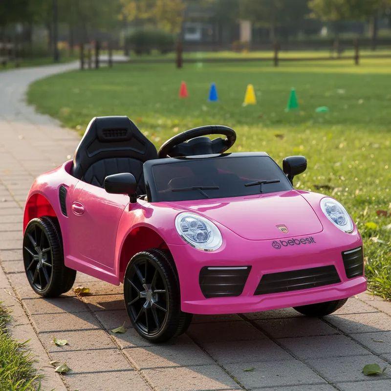 Auto Deportivo Eléctrico Race Rosa Bebesit-1