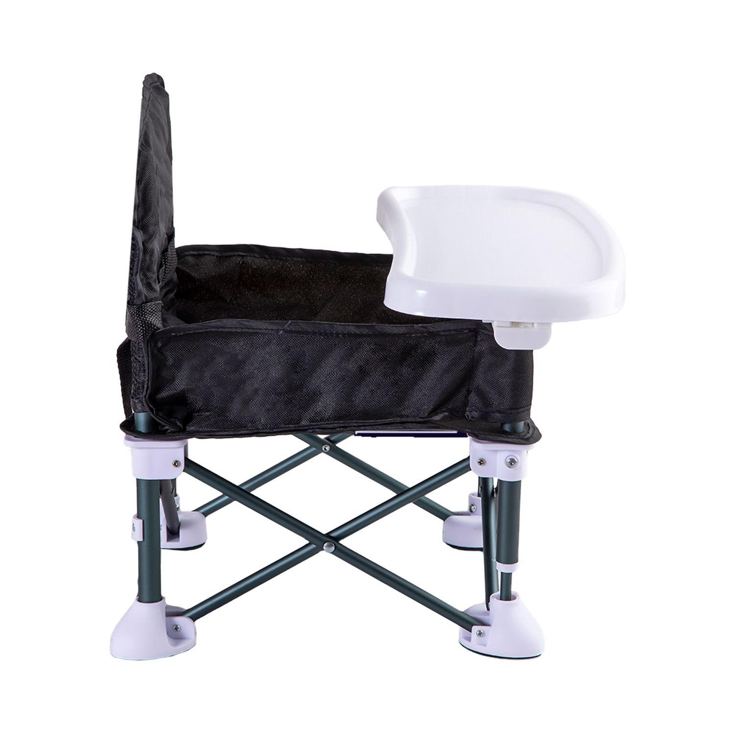 Silla de Comer Plegable Camping XT01 Negro-3