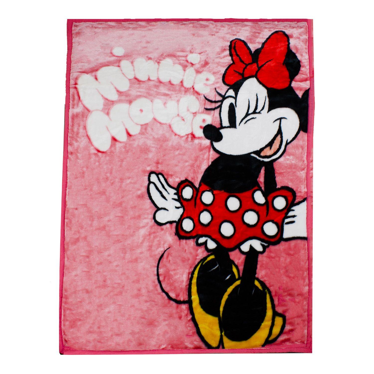 Saco con Broche Ultra Soft Minnie Mouse 80x110cm Rosado-2