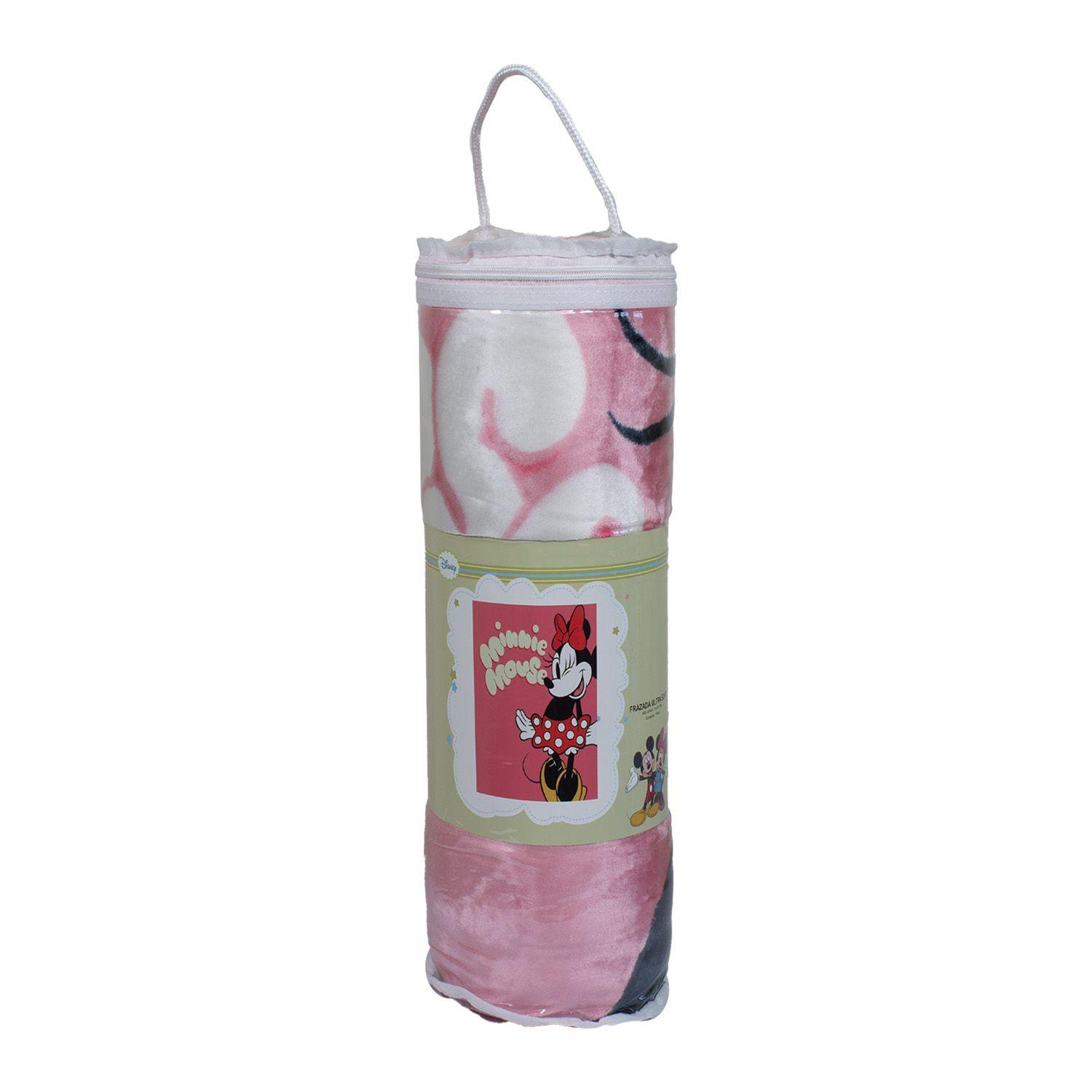 Saco con Broche Ultra Soft Minnie Mouse 80x110cm Rosado-3