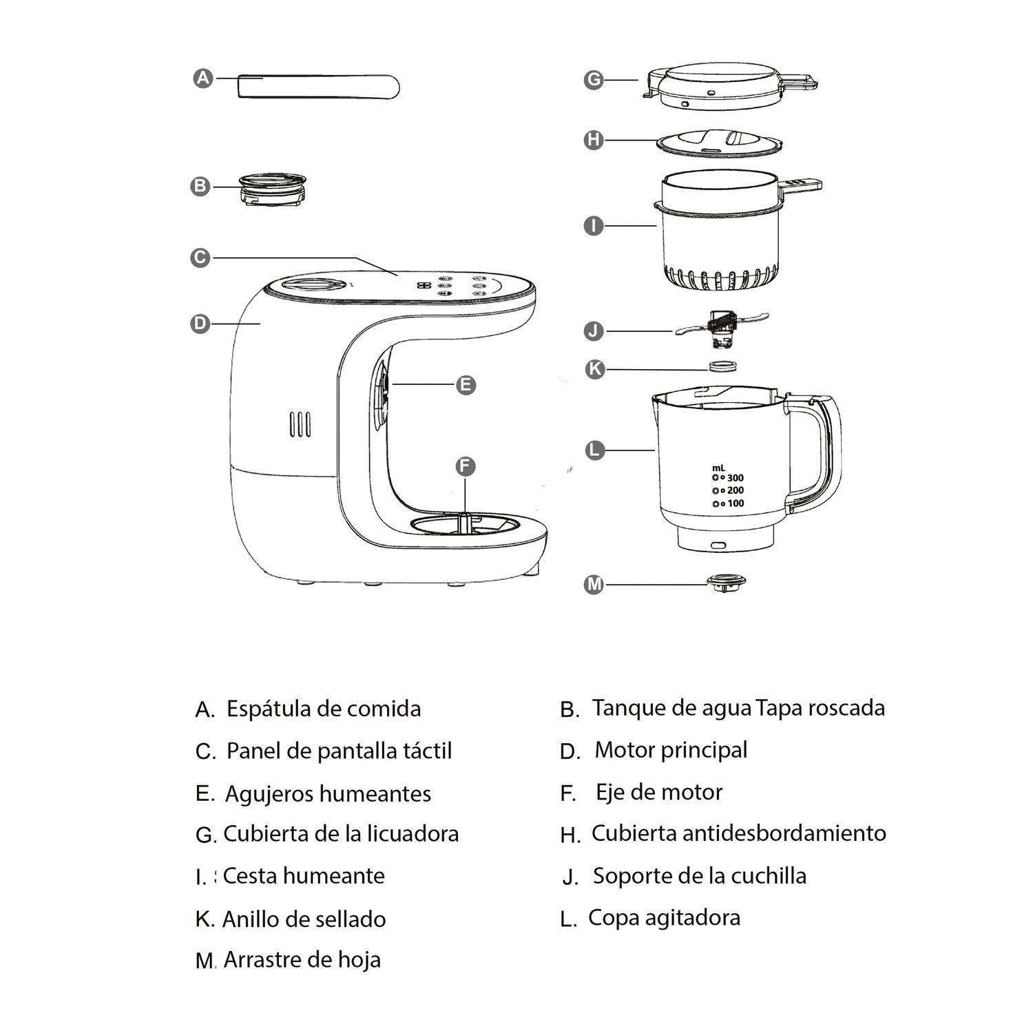 Procesador de Alimentos Winser Cook Bebesit-8