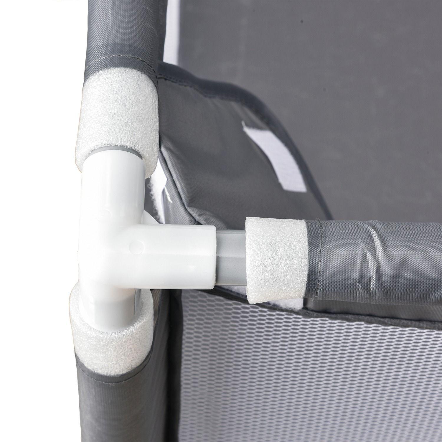 Corral de Juego Infantil Bebés Playpen 2x2m Gris Bebesit-2