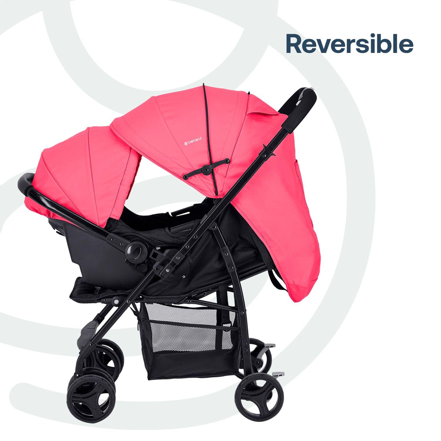 Coche Travel System Go Lite Rosado Bebesit-7