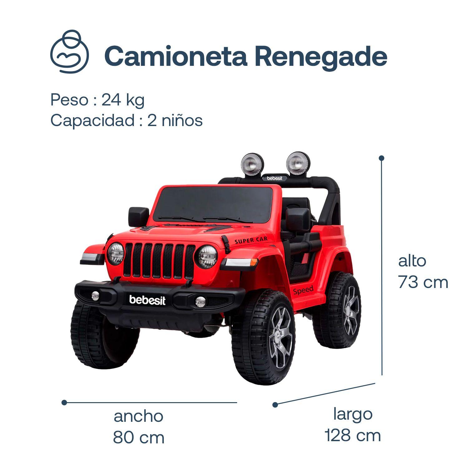 Camioneta Eléctrica Bebesit Renegade - Rojo-2
