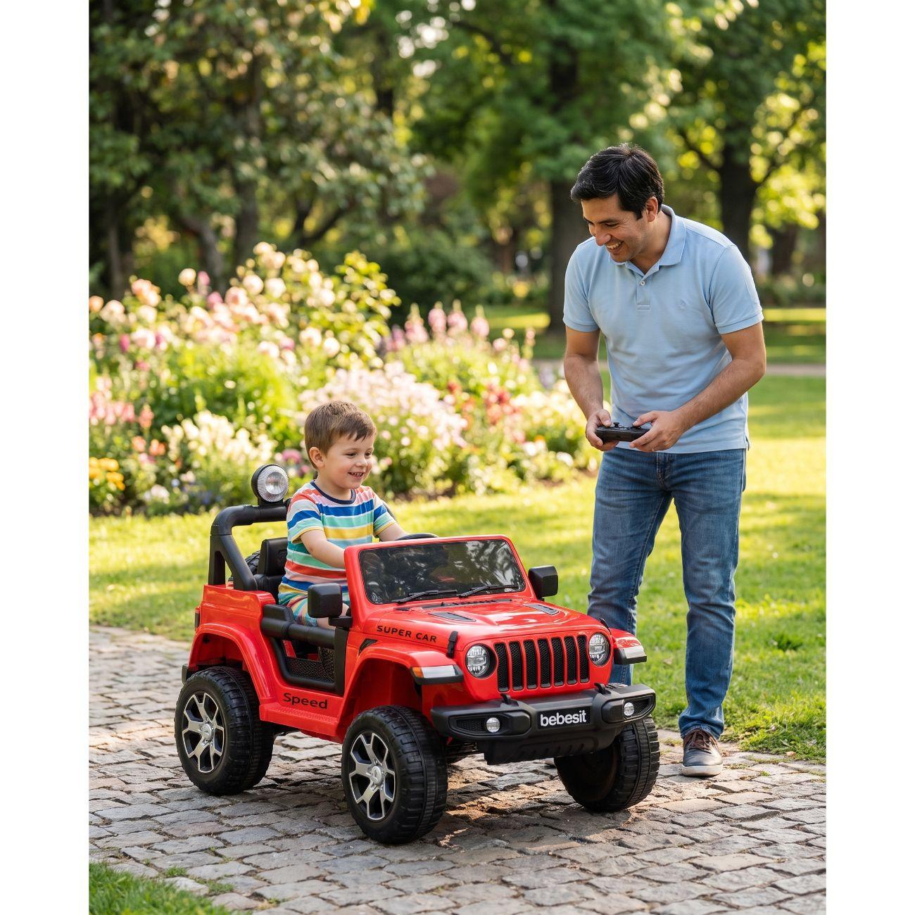 Camioneta Eléctrica Renegade Rojo Bebesit-4