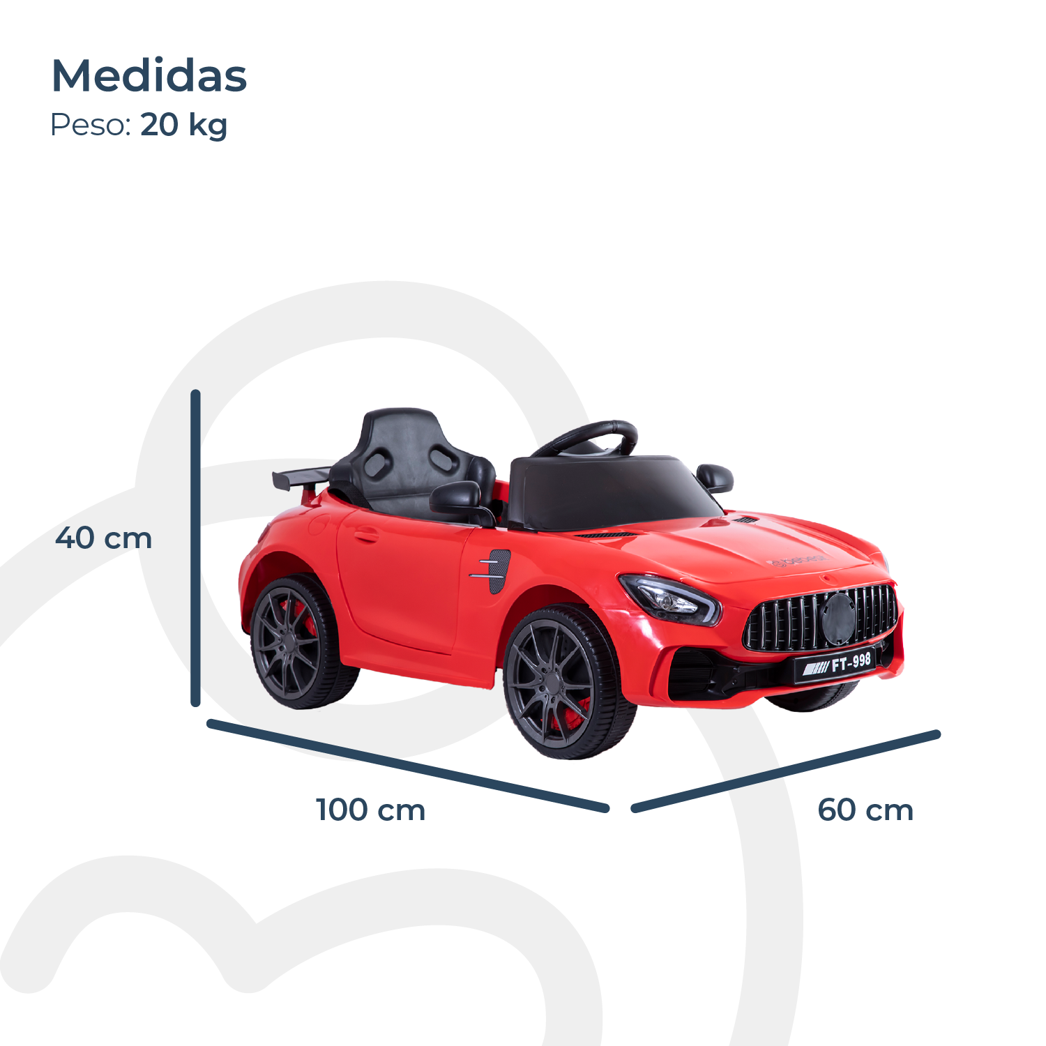 Auto a Batería Eléctrico Coupe Rojo Bebesit-5