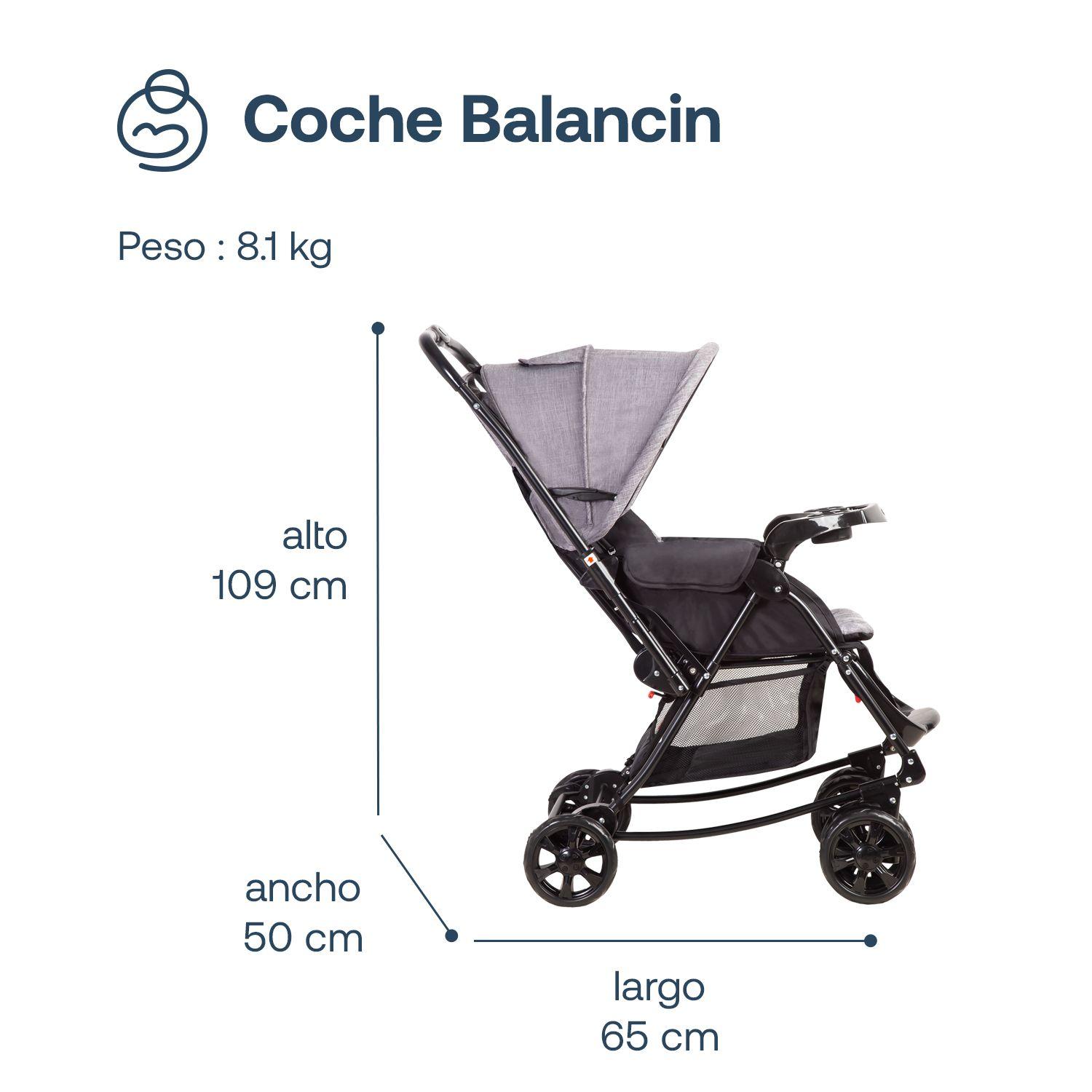 Coche Cuna Balancin SX Gris Melange Bebesit-6