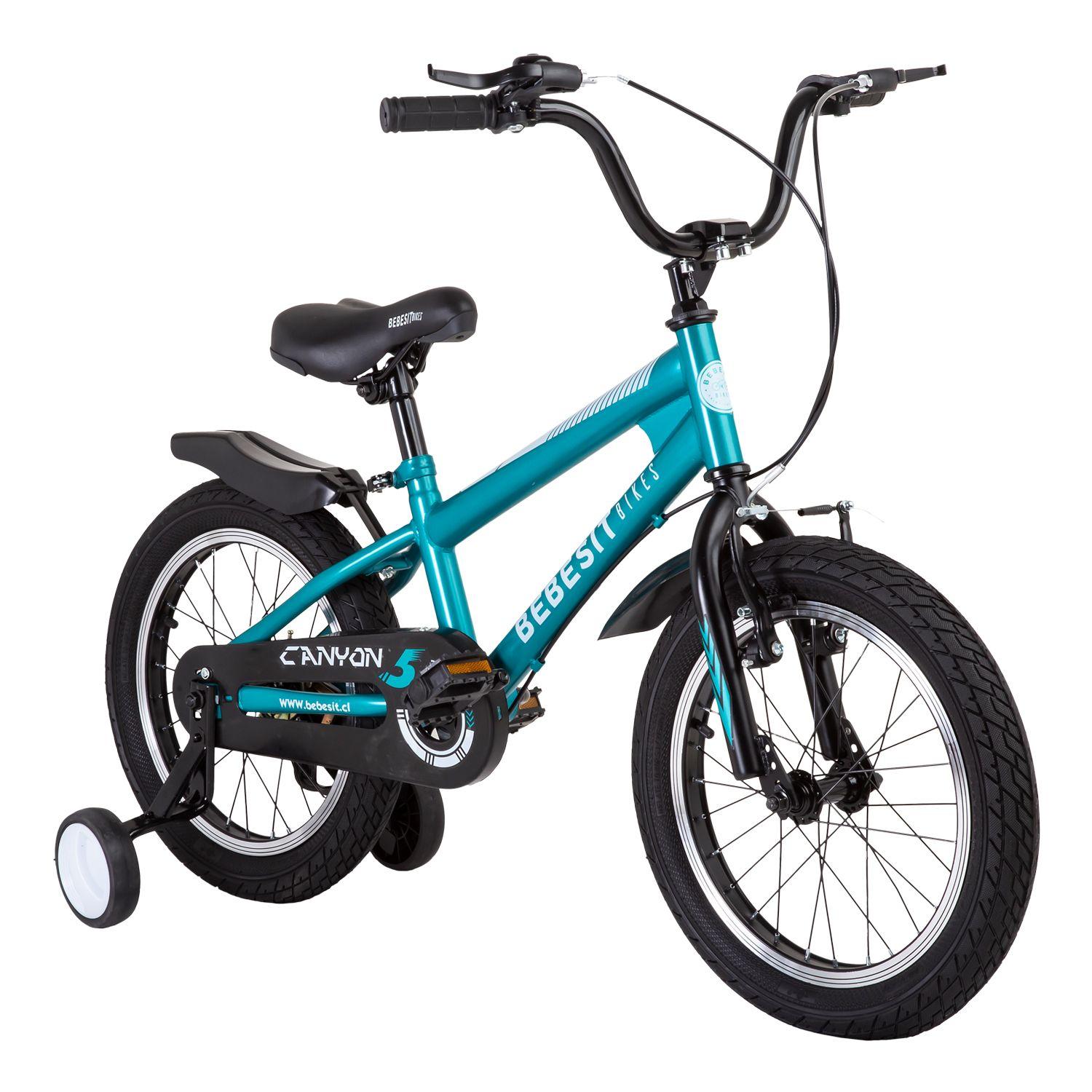 Bicicleta Canyon 16" Verde Cubre Cadena Niños 4-10 Años Bebesit-0