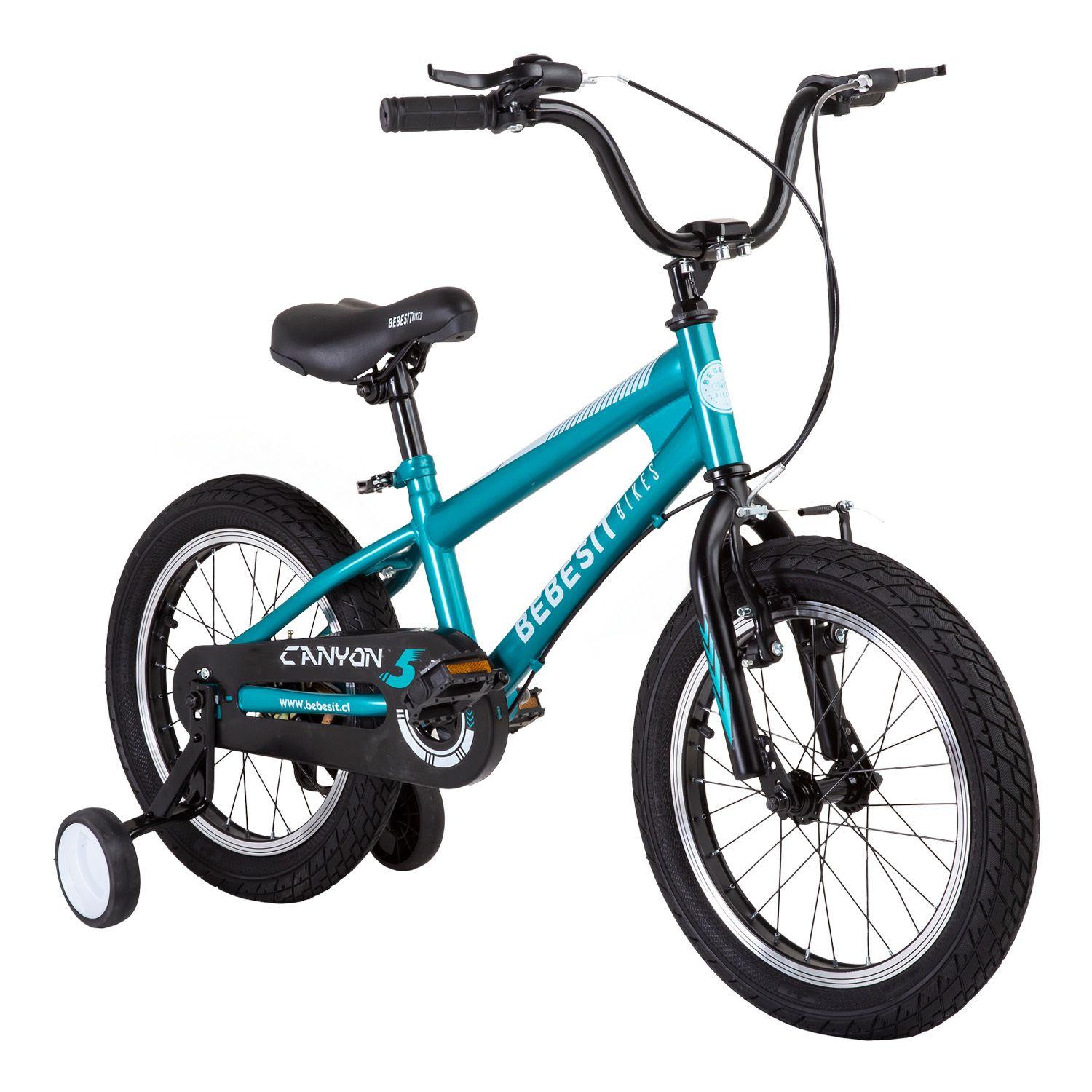 Bicicleta Canyon 16" Verde Cubre Cadena Niños 4-10 Años Bebesit-0
