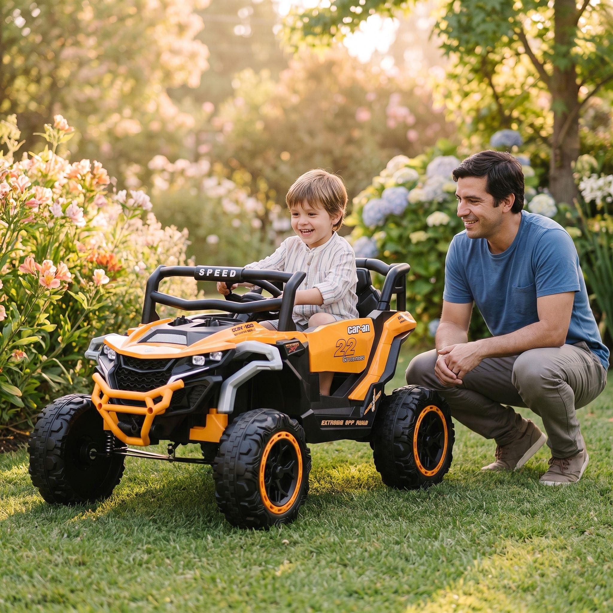 Auto a Batería Buggy 4x4 Adventure Infantil Naranjo-1