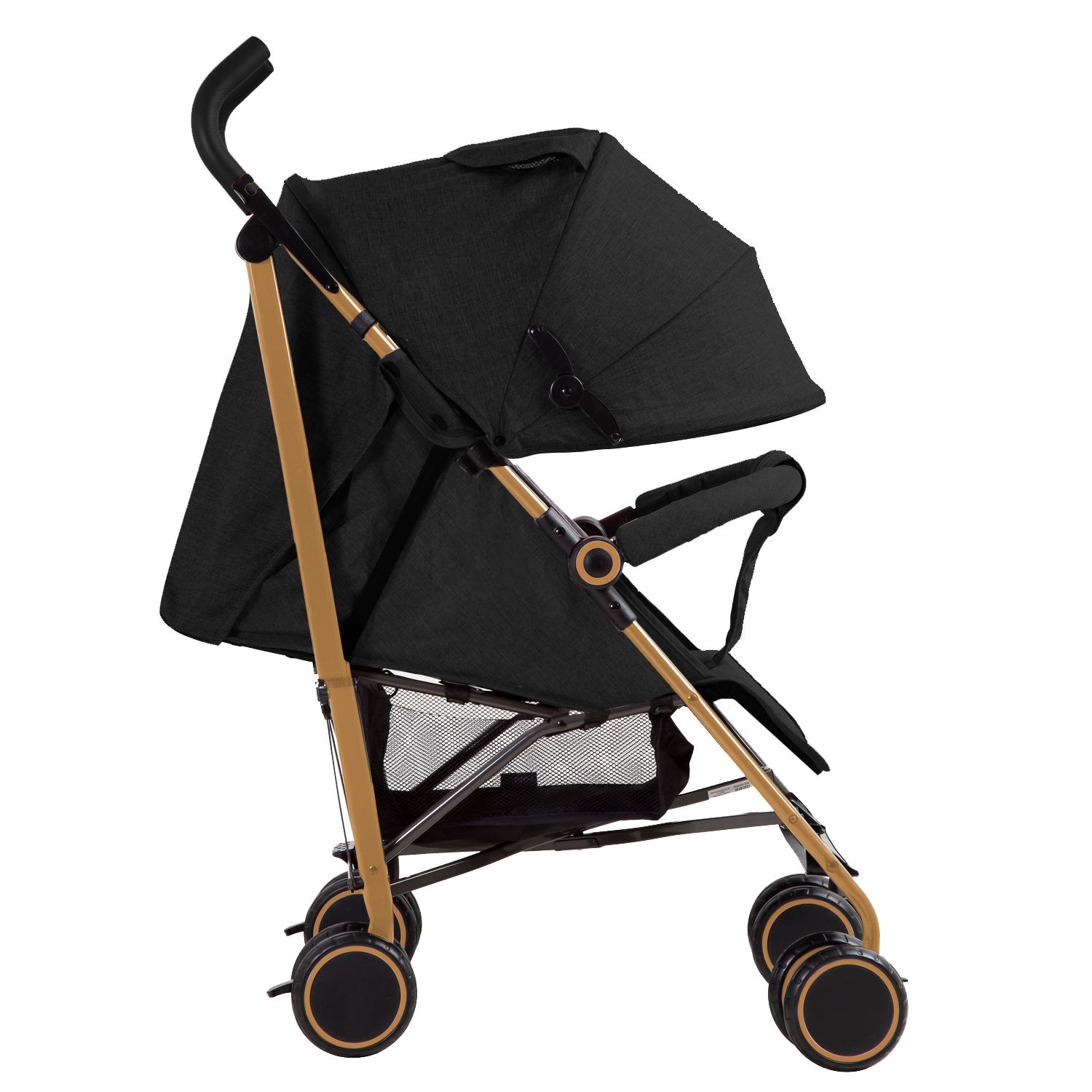 Coche Paragua Clap Negro Gold-2