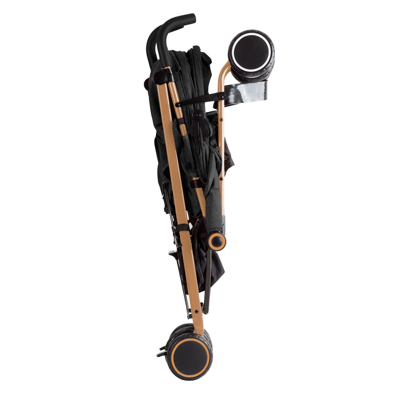 Coche Paragua Clap Negro Gold-4