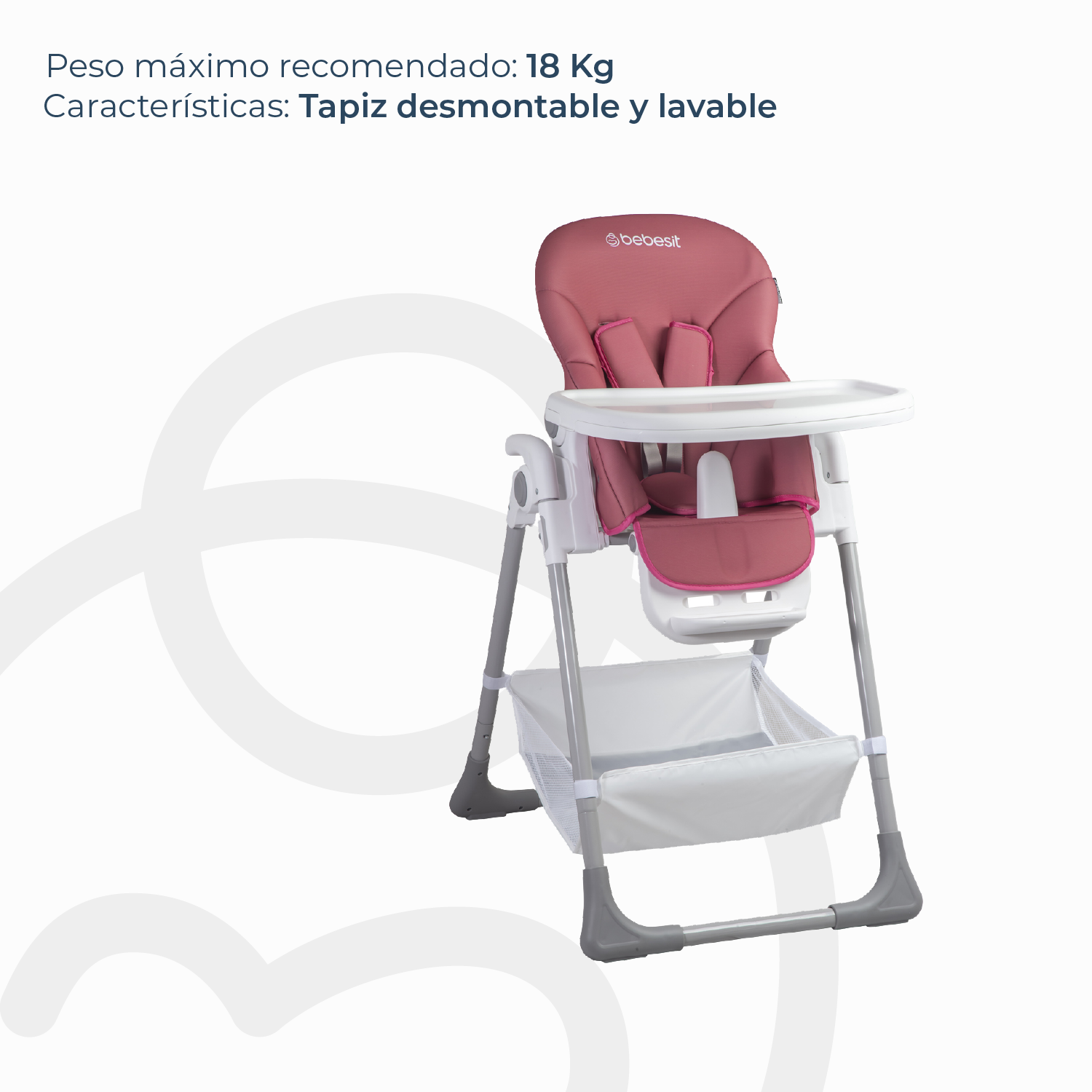Silla de Comer Snack LX Rosada Bebesit-2