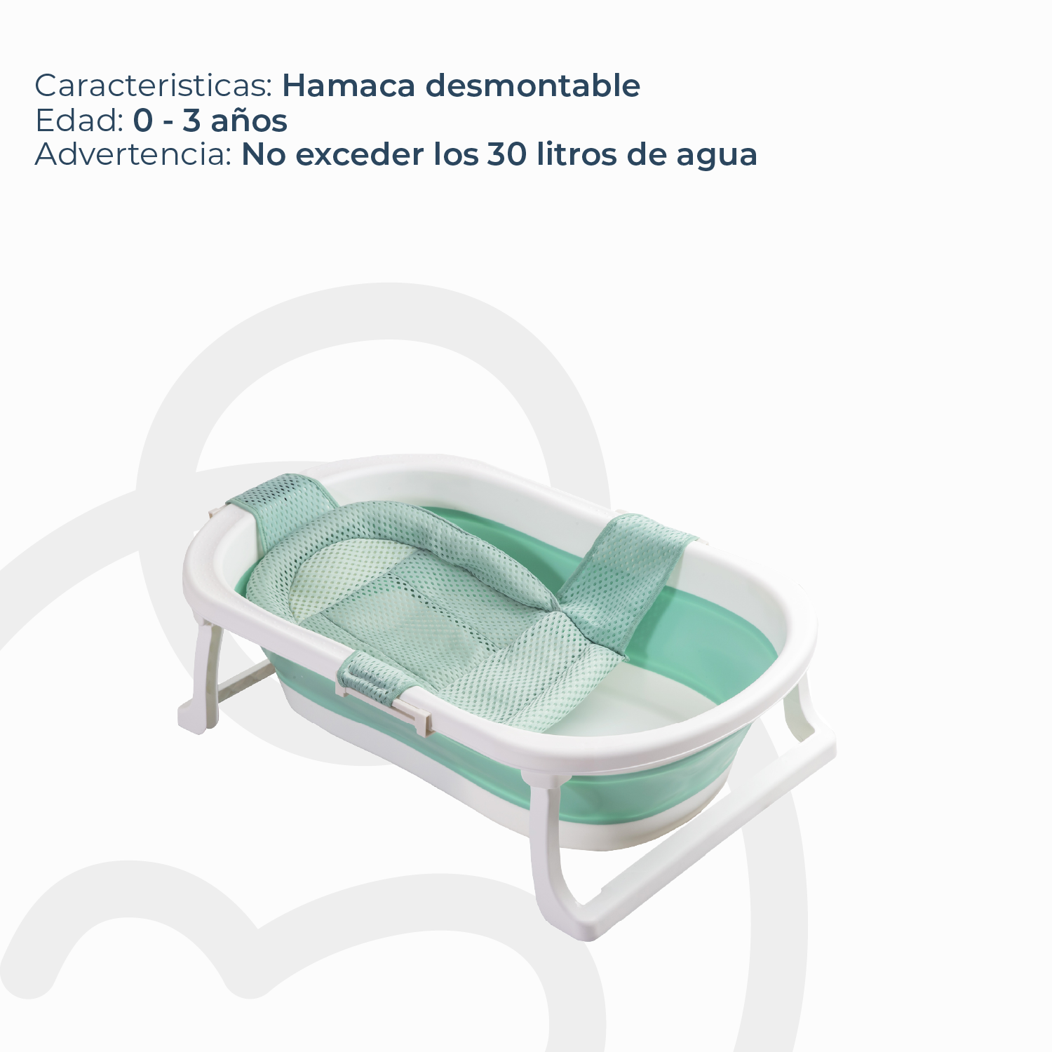 Bañera Jelly con Hamaca Verde Bebesit-3