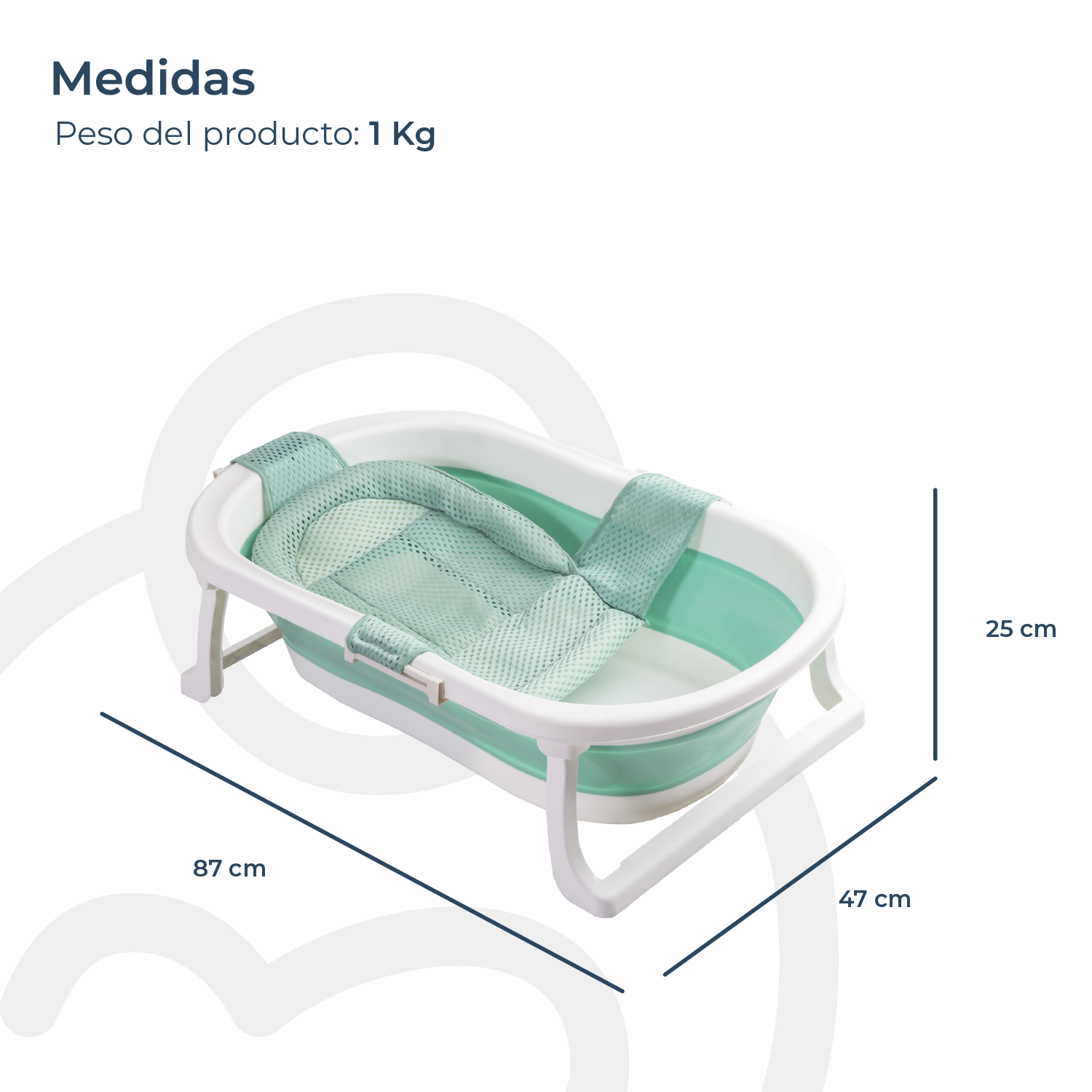 Bañera Jelly con Hamaca Verde Bebesit-8