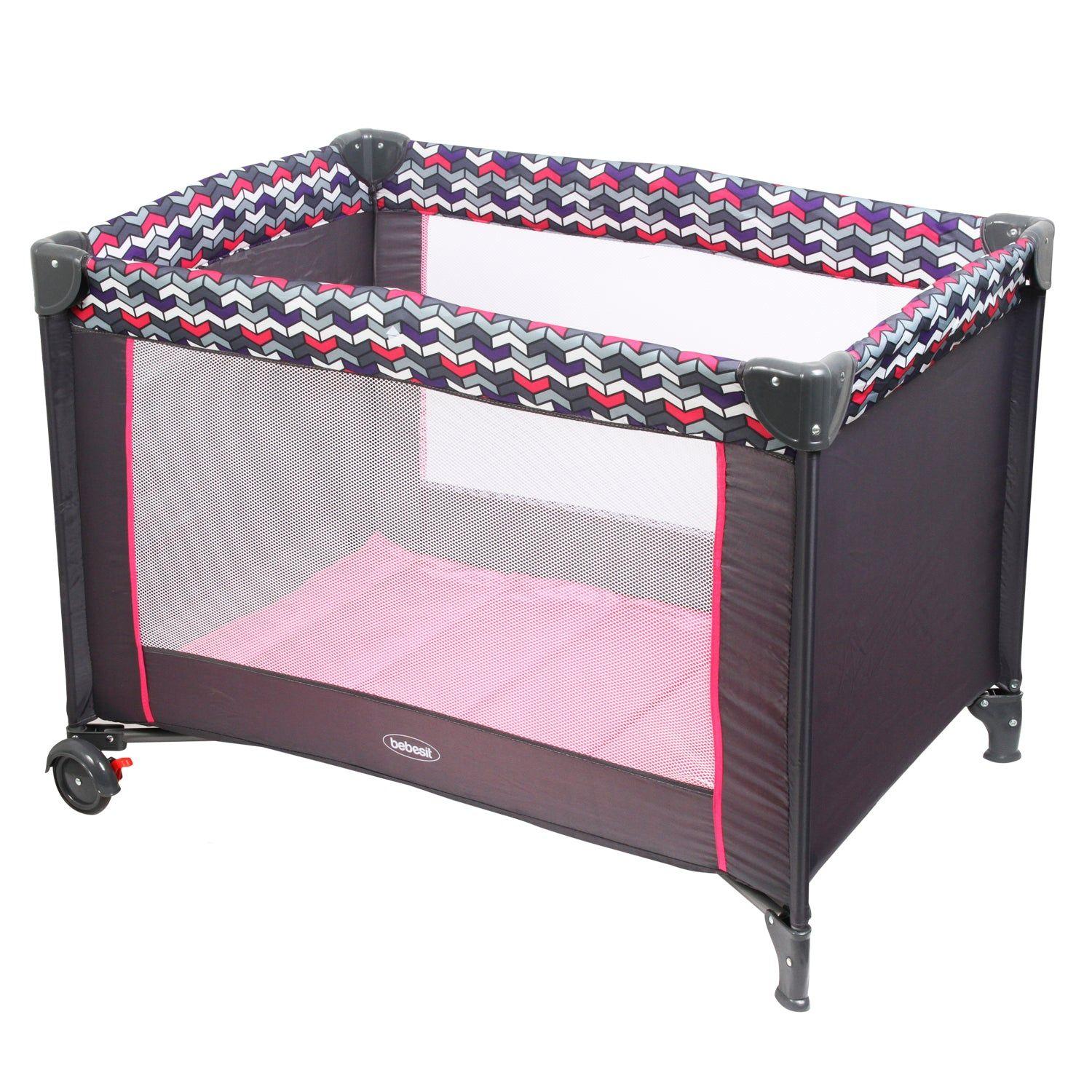 Cuna Pack and Play Sleep II Rosa Bebesit-2