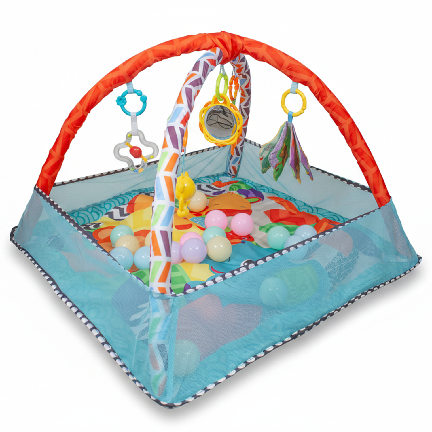 Gimnasio Corral con Pelotas Azul-0