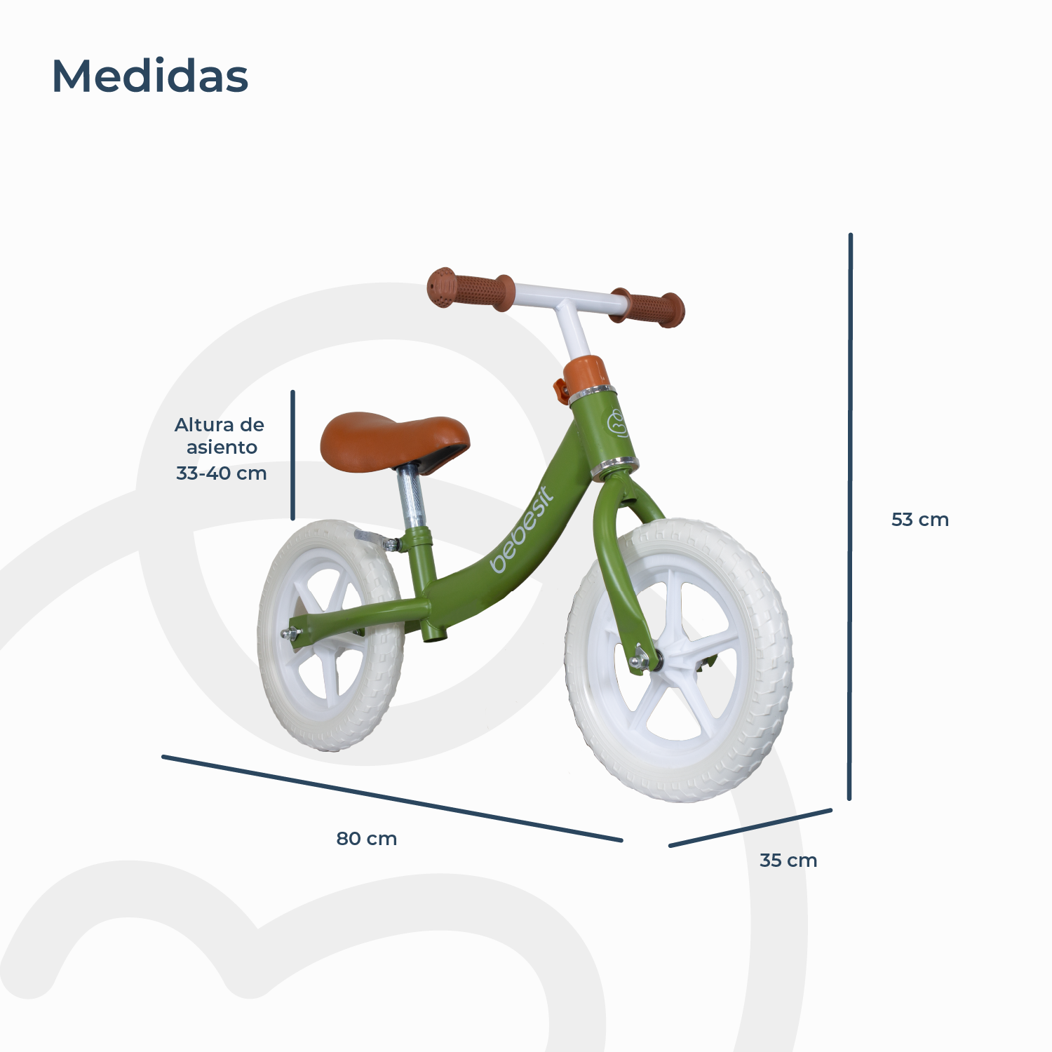 Bicicleta De Aprendizaje Ride Verde Bebesit-6
