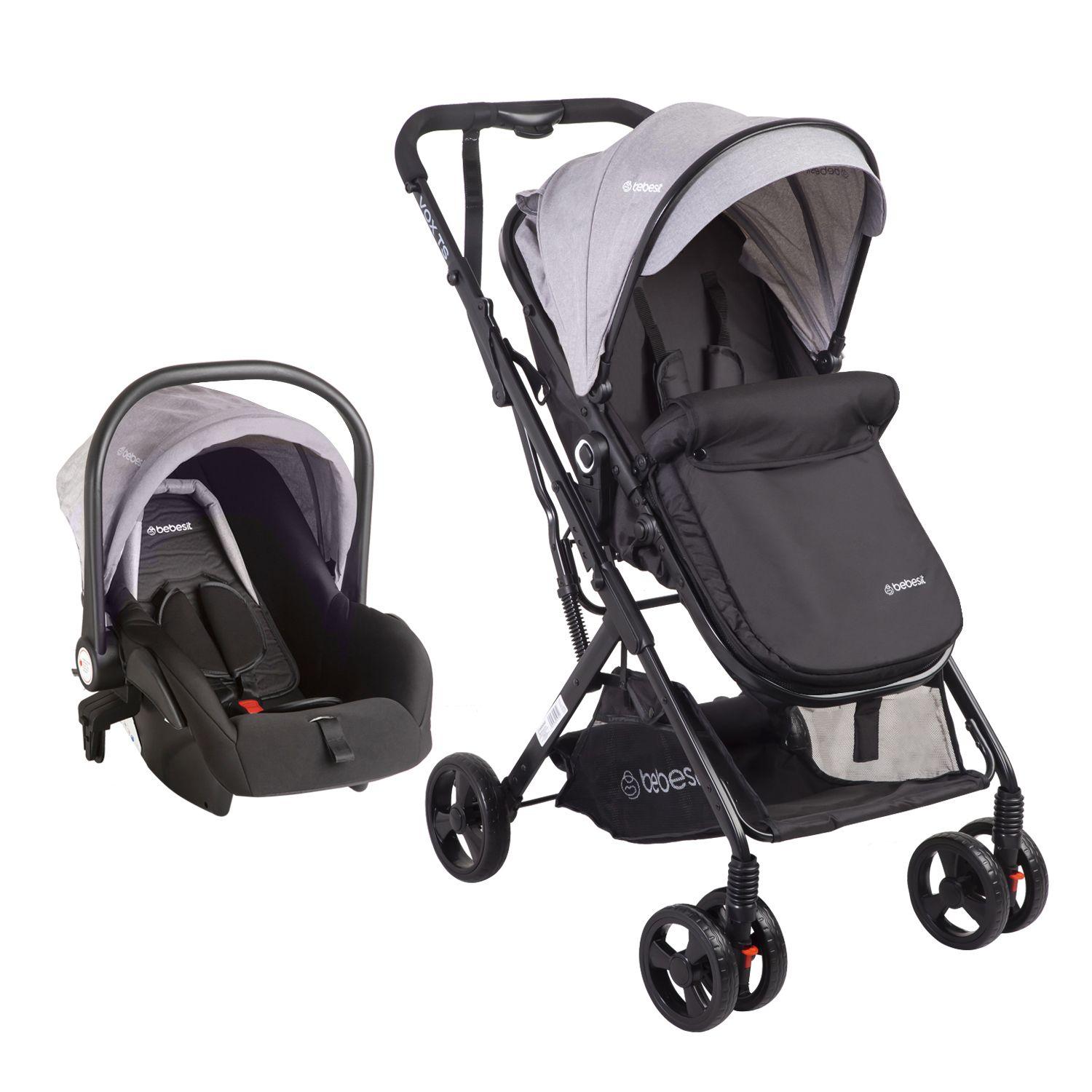 Coche Cuna Travel System Vox Gris-0