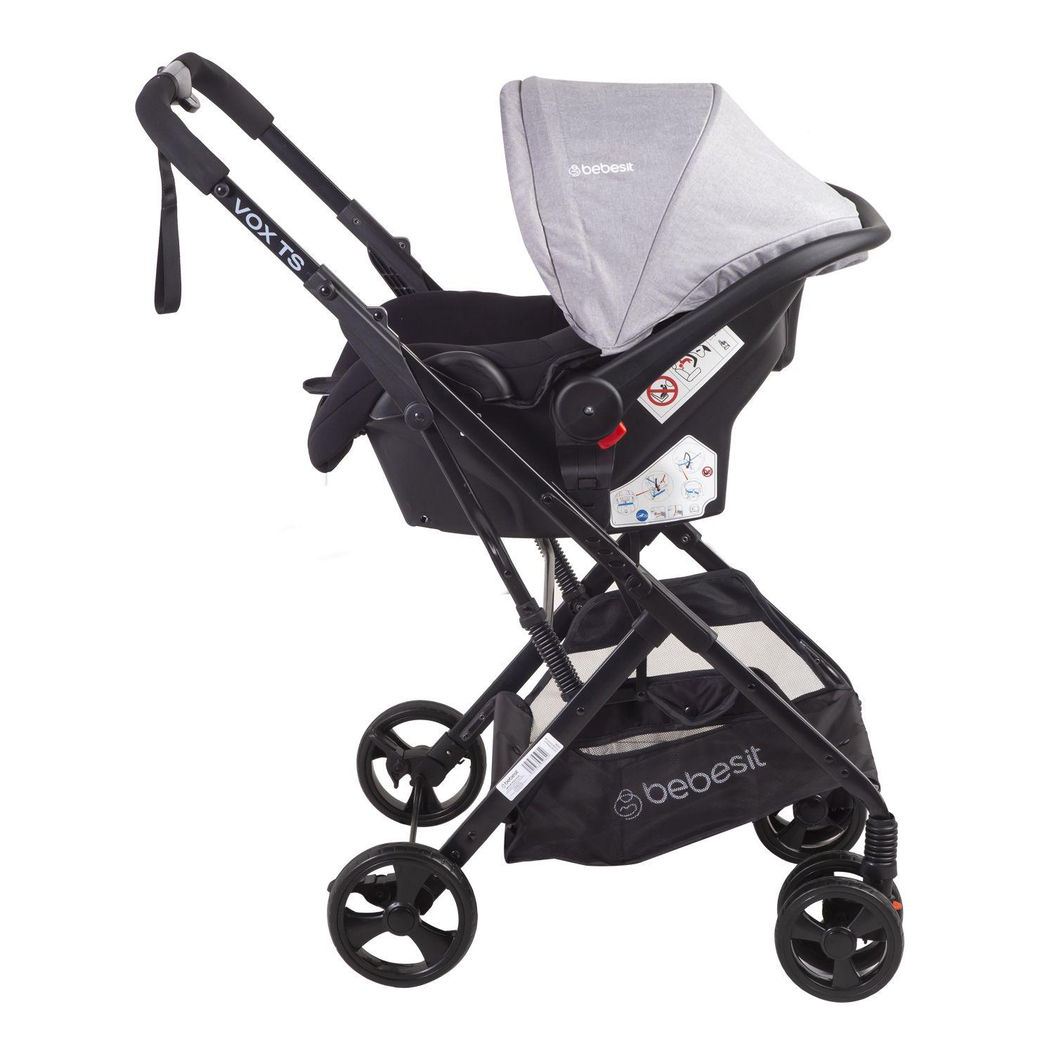 Coche Cuna Travel System Vox Gris-3