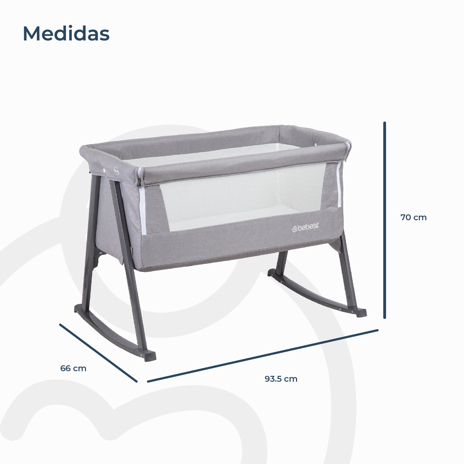 Cuna Colecho Moisés Gris Bebesit-6